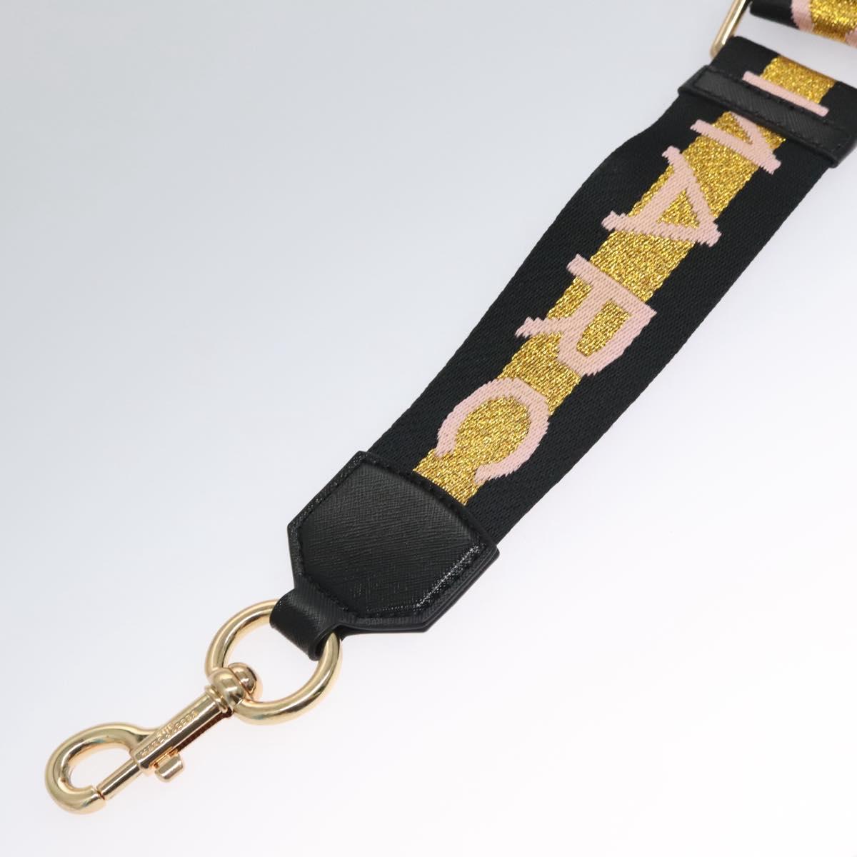 Marc Jacobs Adjustable Shoulder Strap Canvas 38.6""-57.1"" Black Auth am7732