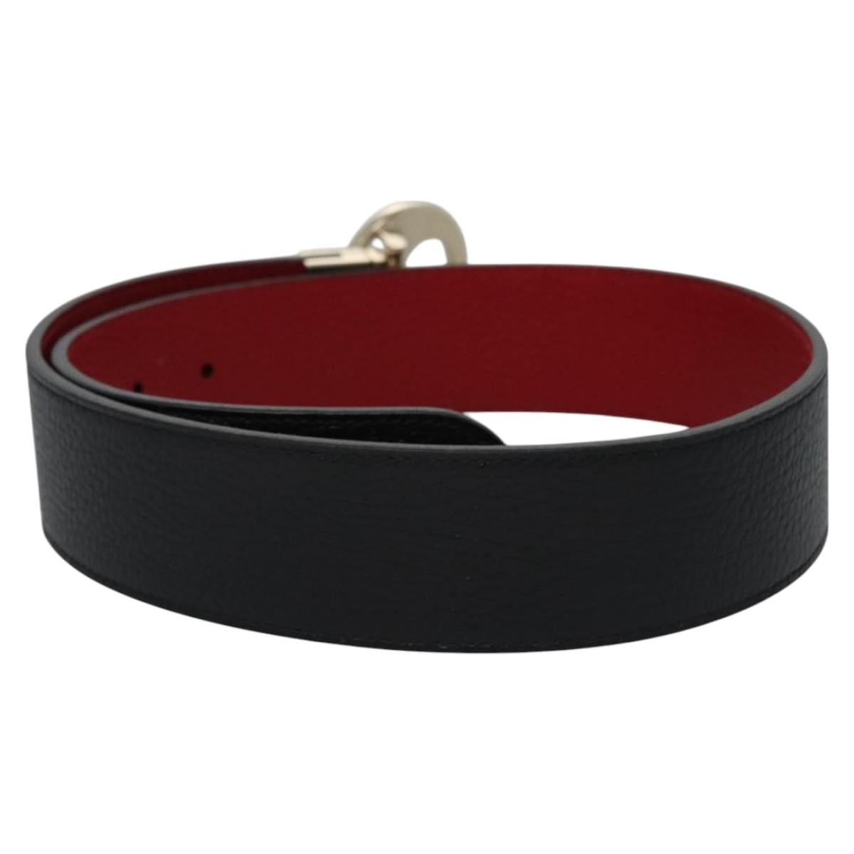 GUCCI Belt Leather Outlet 31.9"""" Black 70 28 525040 Auth am7750V