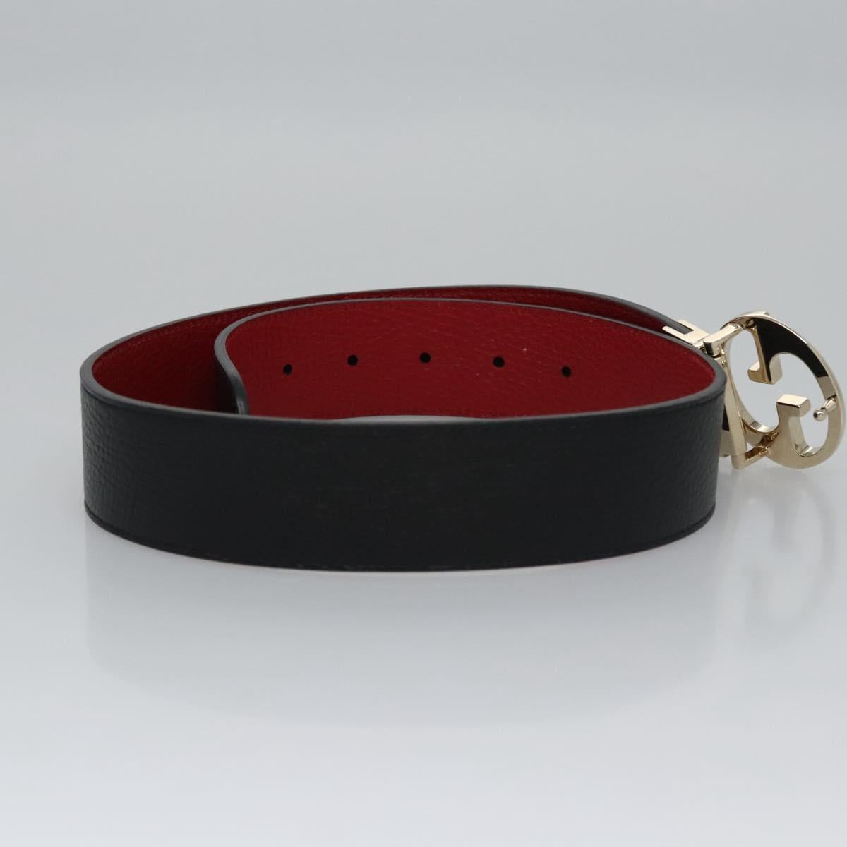 GUCCI Belt Leather Outlet 31.9"""" Black 70 28 525040 Auth am7750V