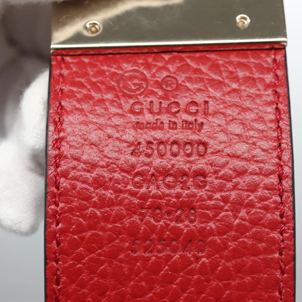 GUCCI Belt Leather Outlet 31.9"""" Black 70 28 525040 Auth am7750V