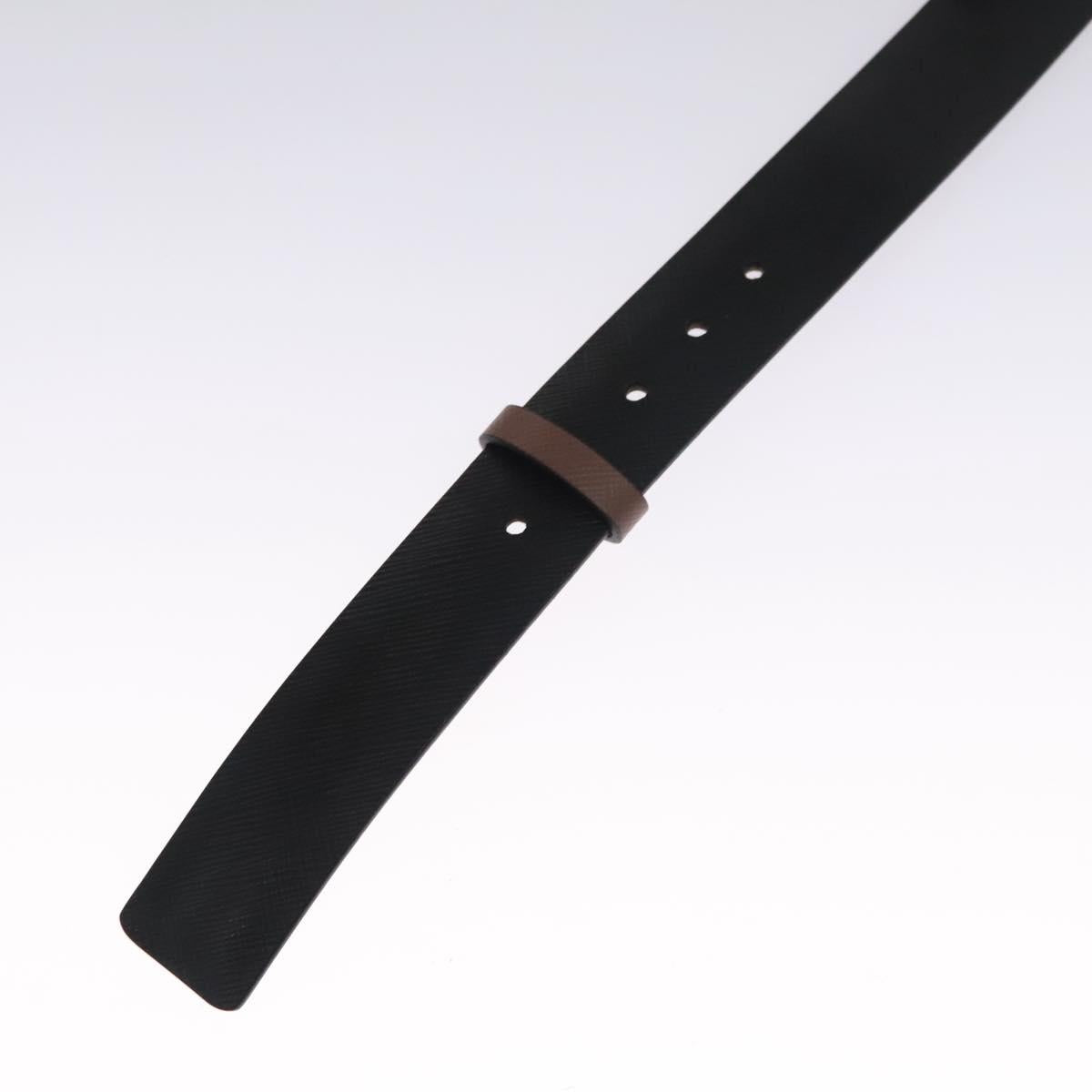 Salvatore Ferragamo Gancini Belt Leather 29.1""-31.5"" Black Auth am7781V