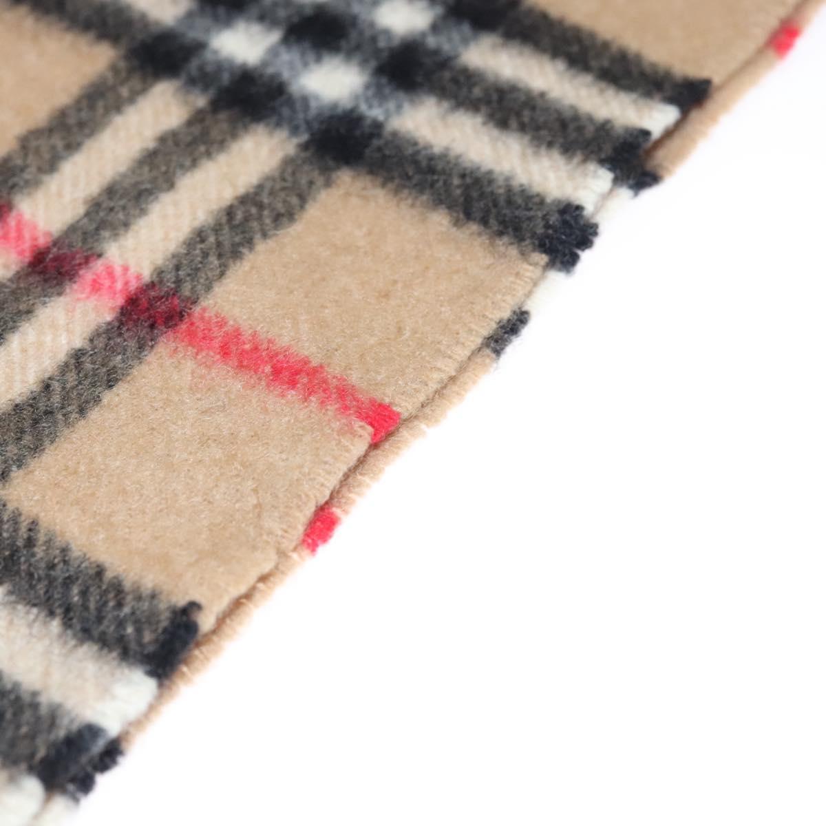 Burberrys Nova Check Scarf Cashmere Brown Auth am7804
