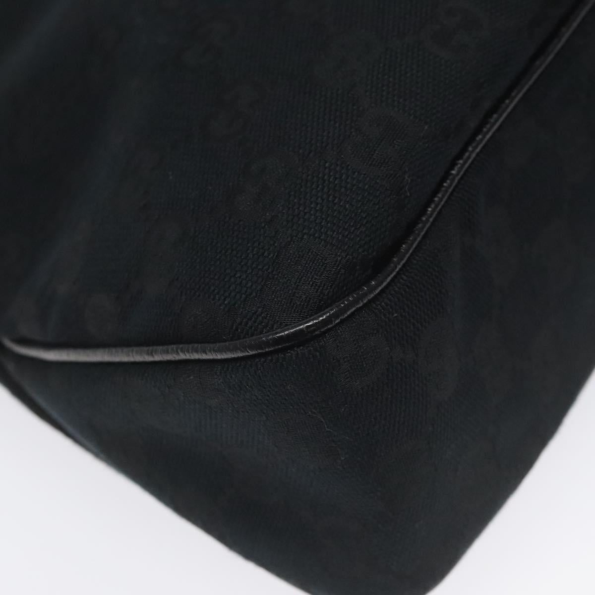 GUCCI GG Canvas Shoulder Bag Black Silver 121023 Auth am7810V