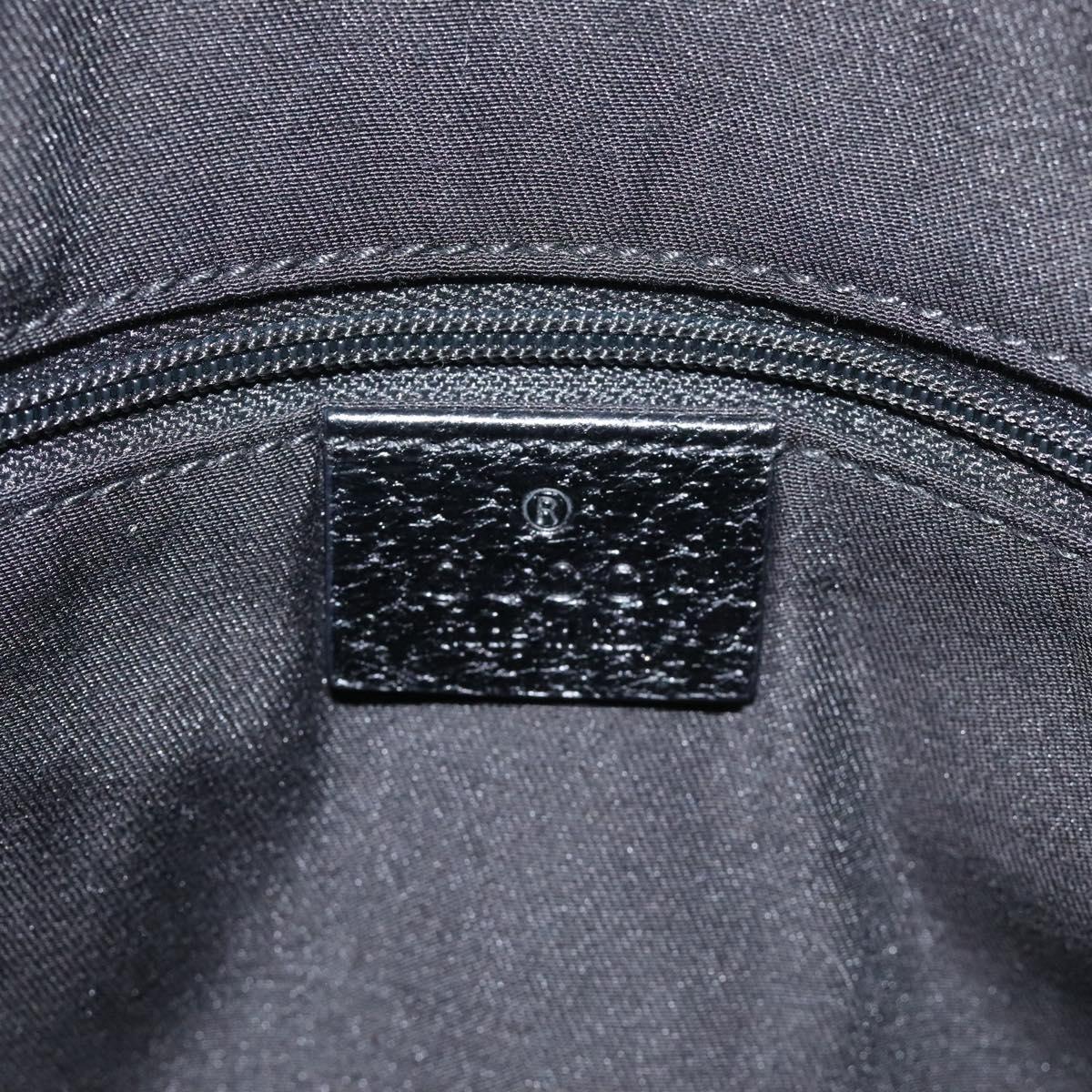 GUCCI GG Canvas Shoulder Bag Black Silver 121023 Auth am7810V