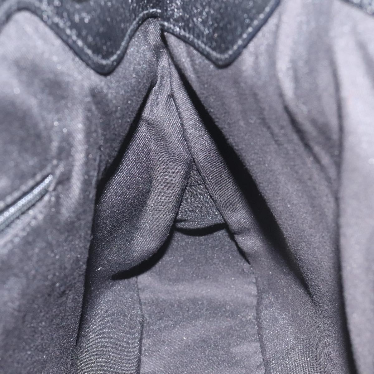 GUCCI GG Canvas Shoulder Bag Black Silver 121023 Auth am7810V