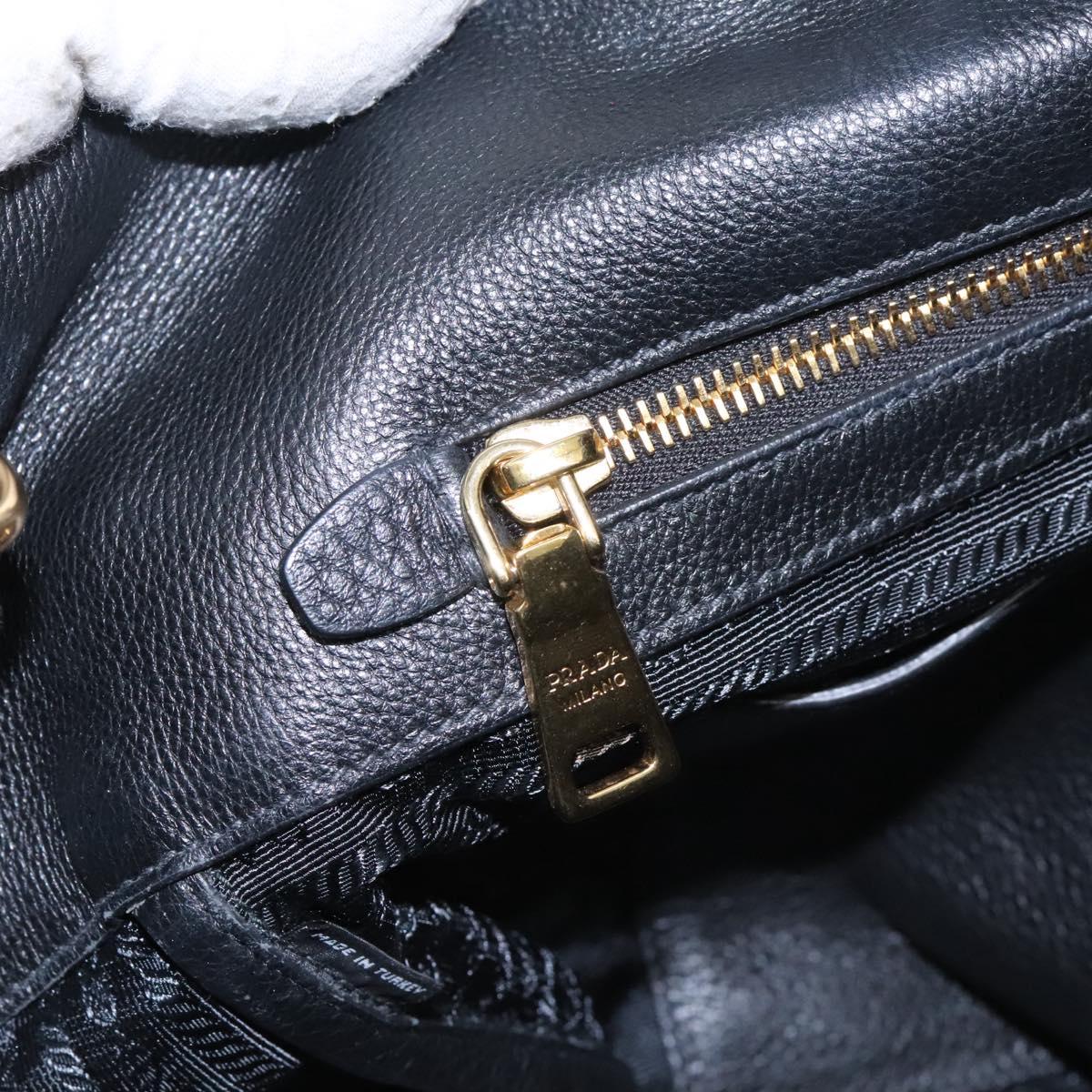 PRADA Tote Bag Leather 2way Black 1BG865 Auth am7814