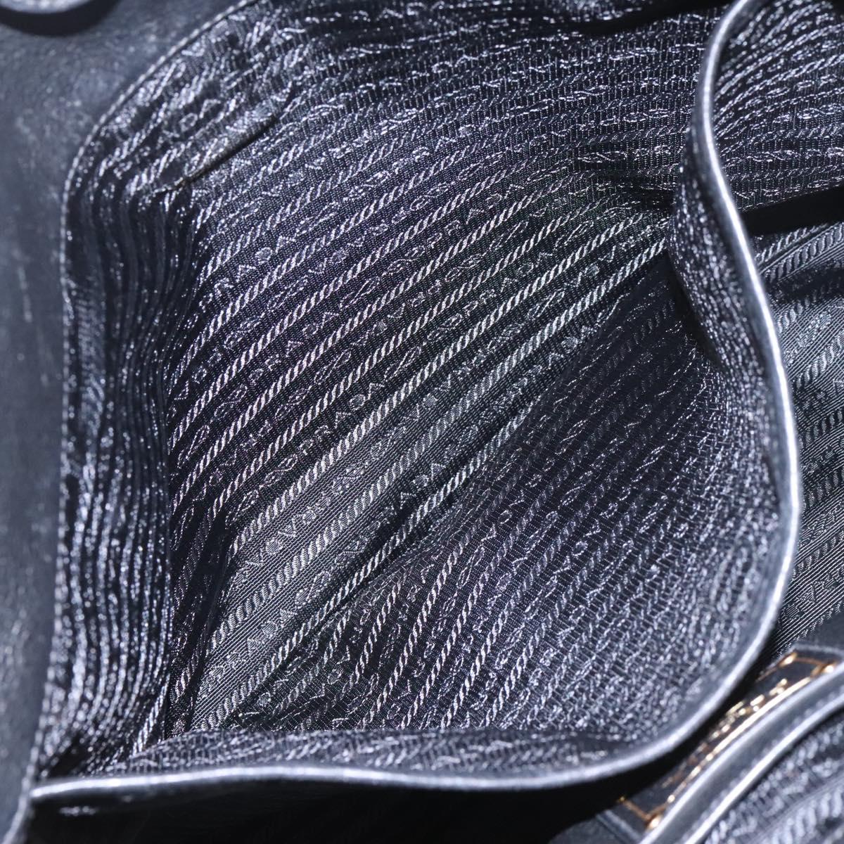 PRADA Tote Bag Leather 2way Black 1BG865 Auth am7814