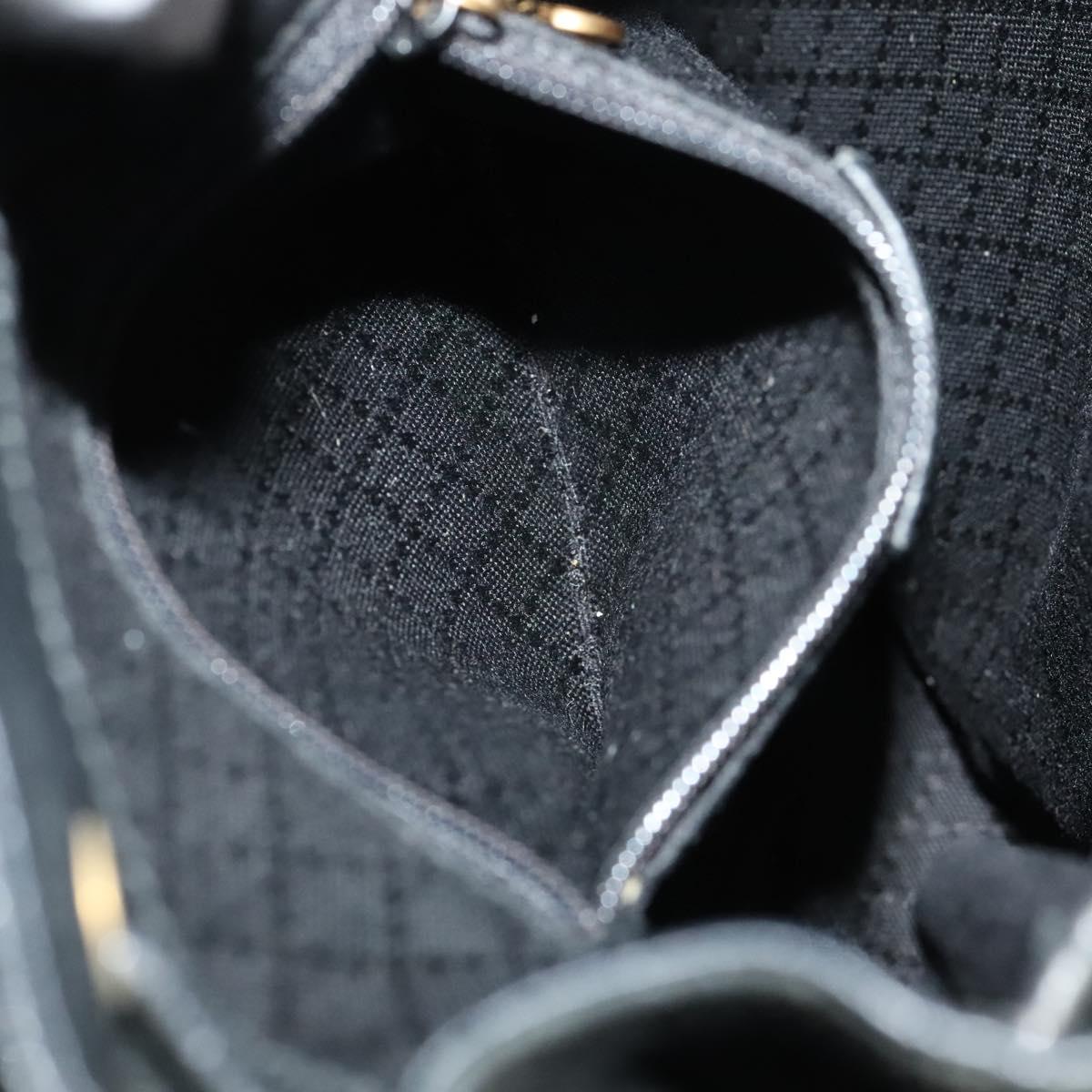 GUCCI Bamboo Backpack Suede Leather Black Gold 003 1705 0030 Auth am7820