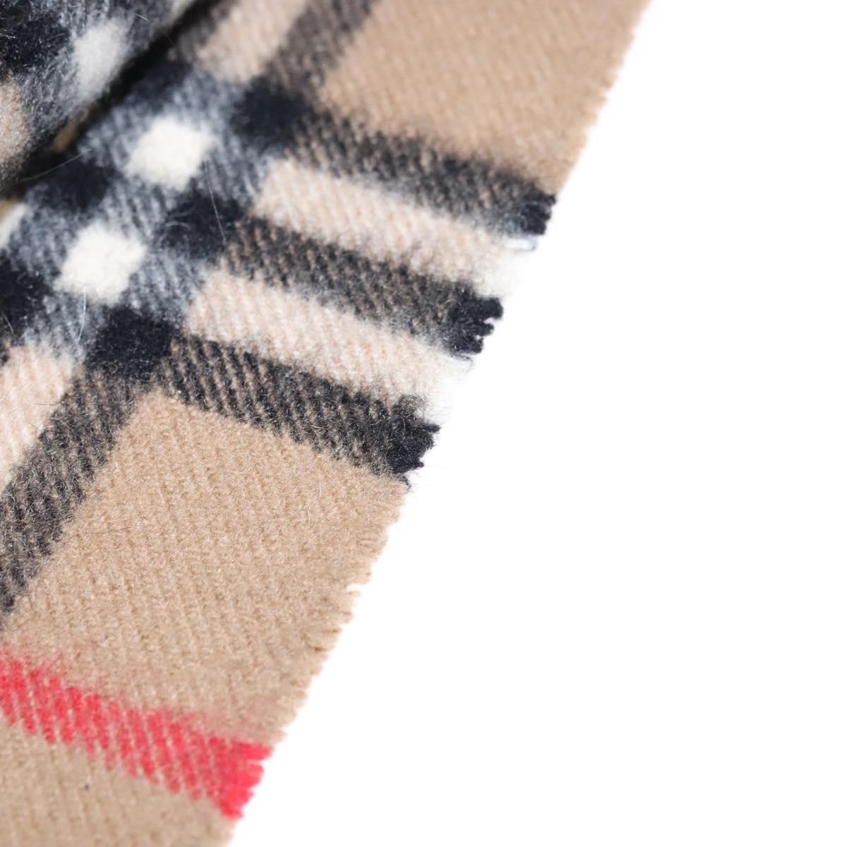 Burberrys Nova Check Scarf Cashmere Brown Auth am7873
