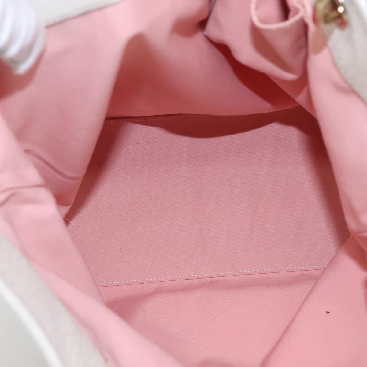 GUCCI GG Canvas Tote Bag Gold Pink 120836 Auth am7877