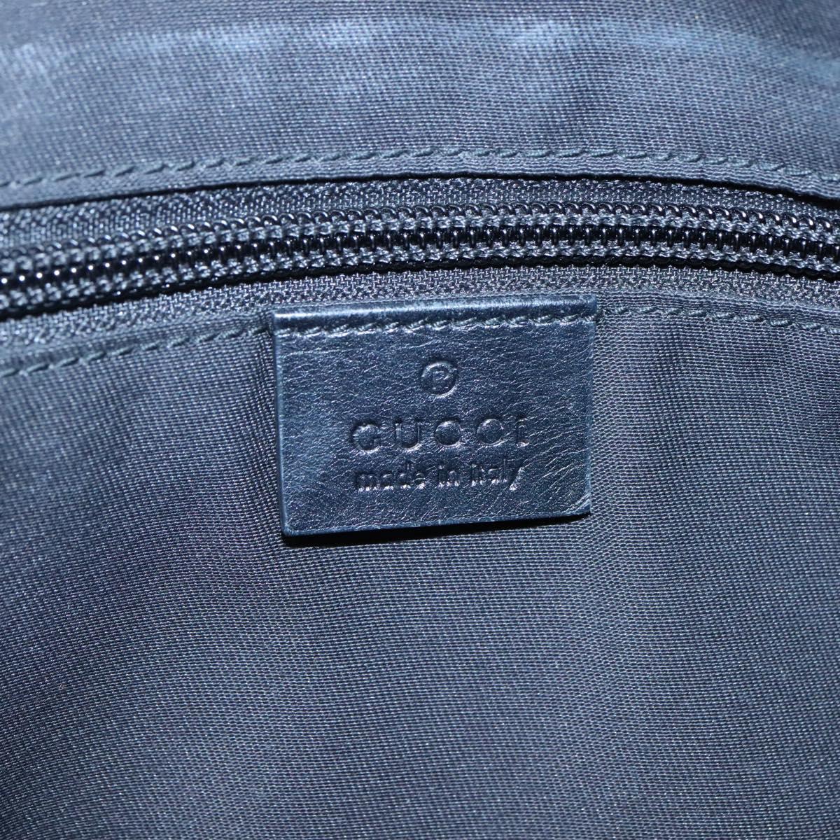 GUCCI GG Canvas Shoulder Bag Black Silver 145857 Auth am7883