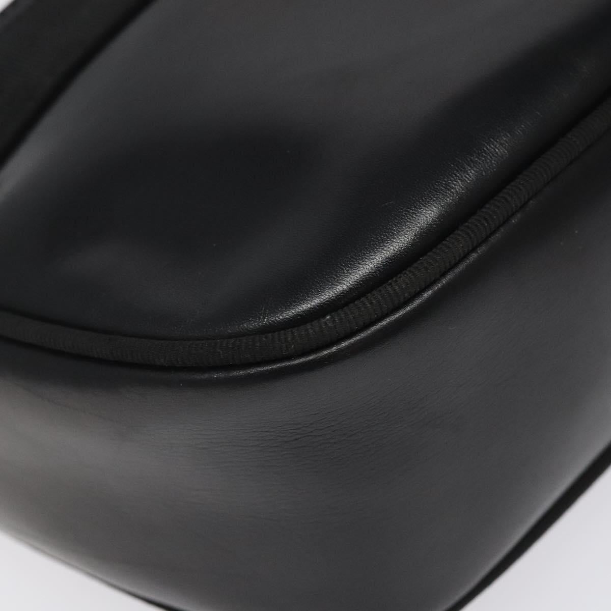 Salvatore Ferragamo Vala Shoulder Bag Leather Black Gold Auth am7884