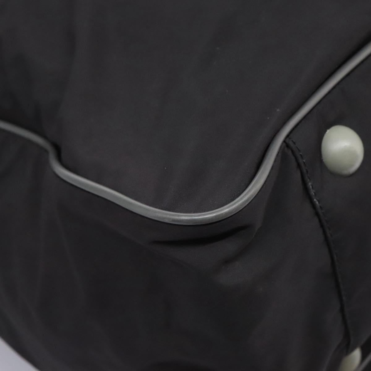 PRADA Sports Boston Bag Nylon 2way Black Silver Auth am7943