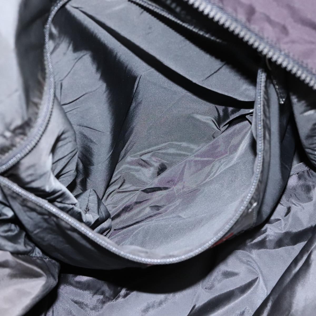 PRADA Sports Boston Bag Nylon 2way Black Silver Auth am7943