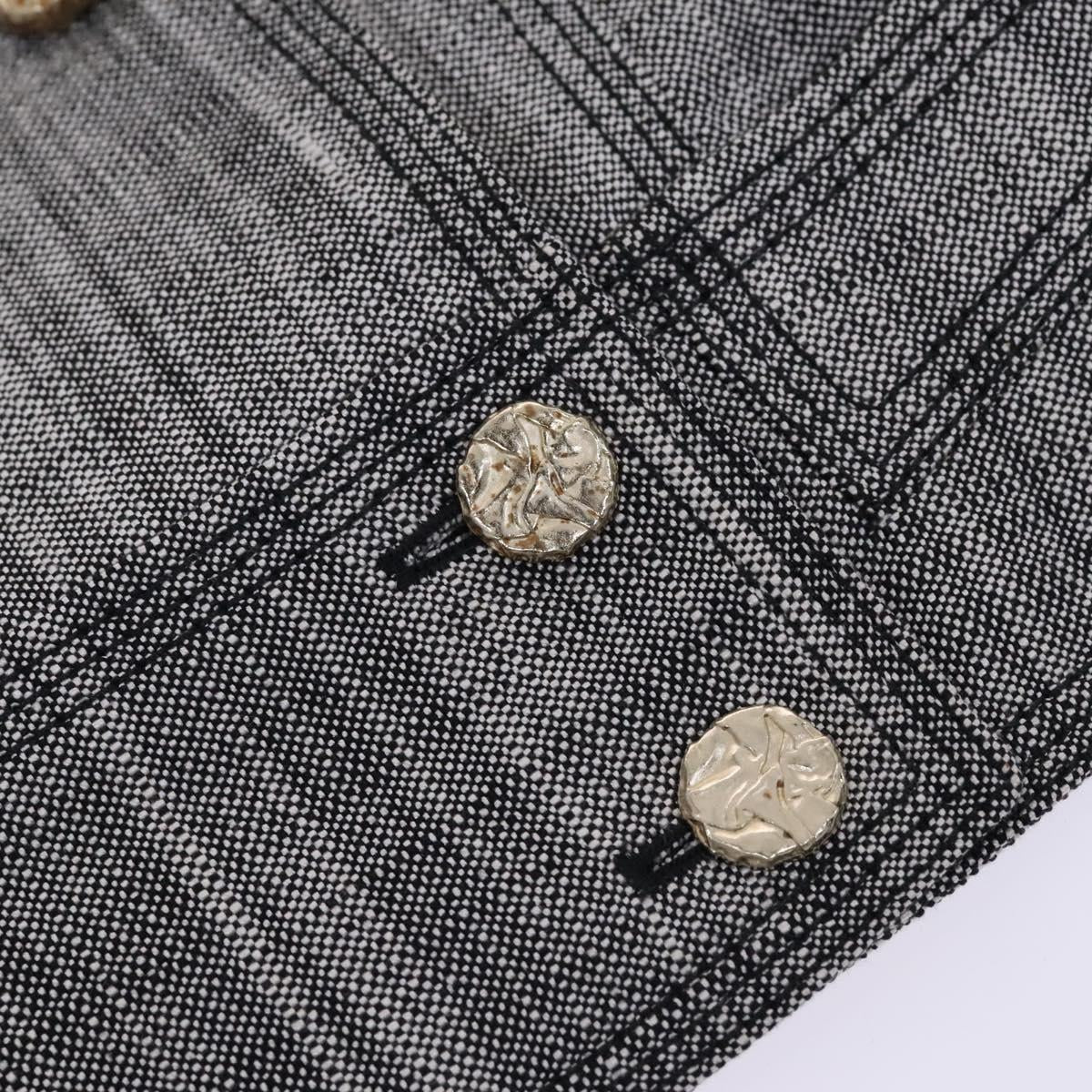 LOUIS VUITTON Jacket & Skirt Setup Jacket Silk 36 Gray LV Auth am7979