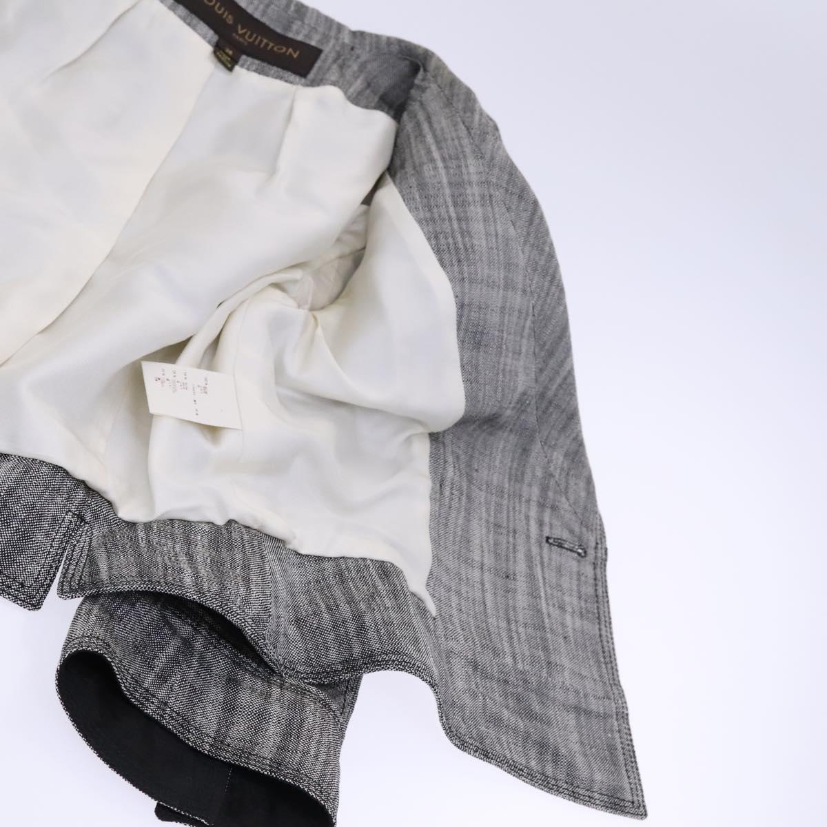 LOUIS VUITTON Jacket & Skirt Setup Jacket Silk 36 Gray LV Auth am7979