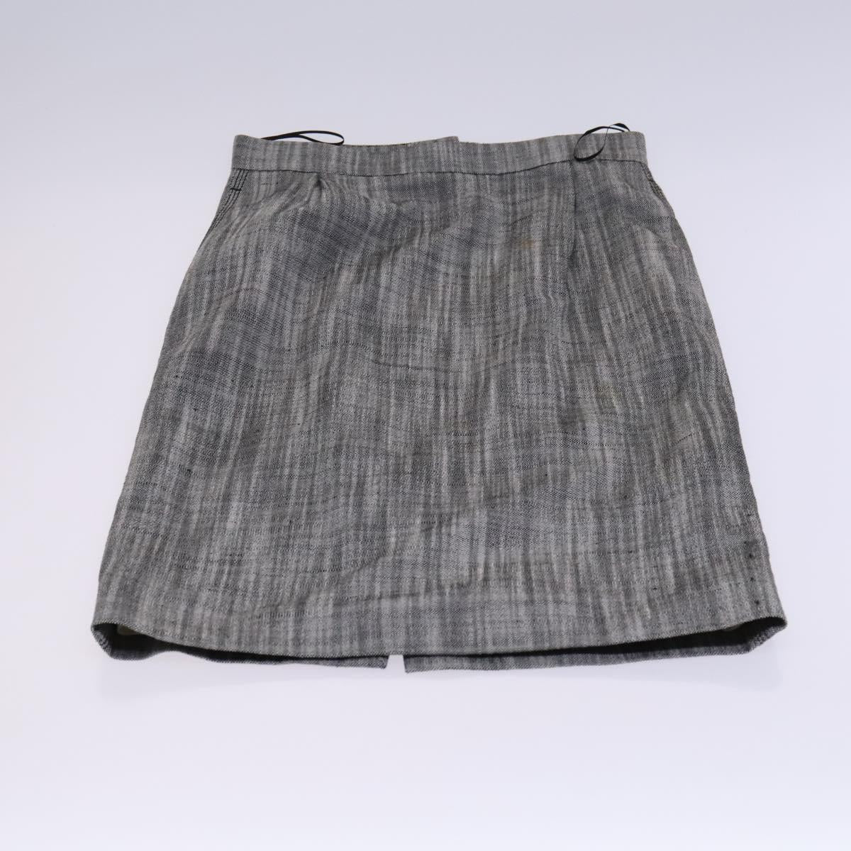 LOUIS VUITTON Jacket & Skirt Setup Jacket Silk 36 Gray LV Auth am7979