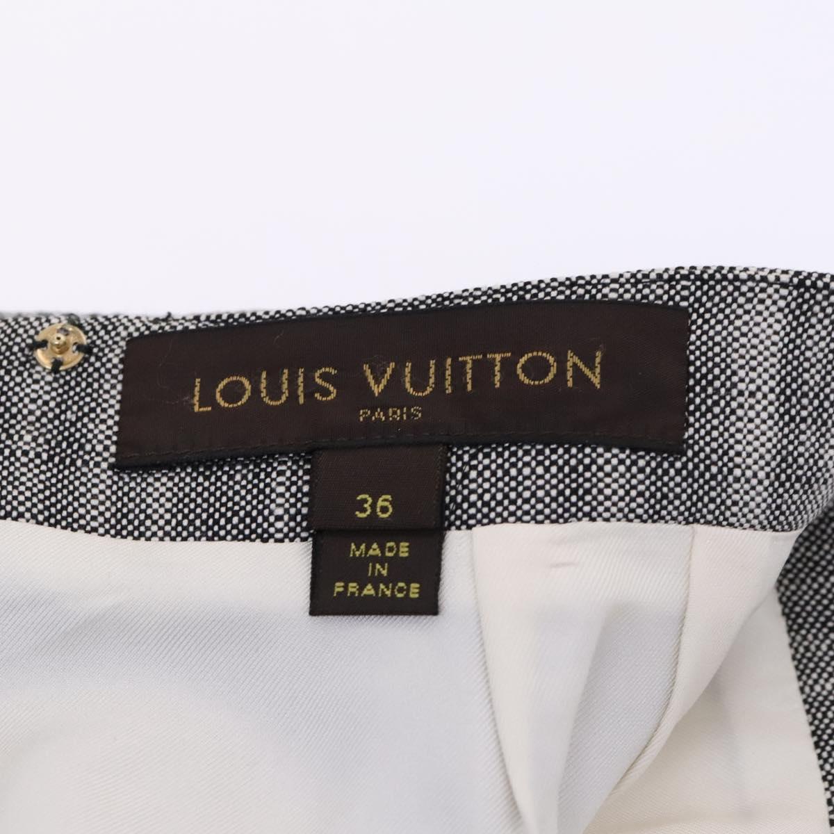 LOUIS VUITTON Jacket & Skirt Setup Jacket Silk 36 Gray LV Auth am7979