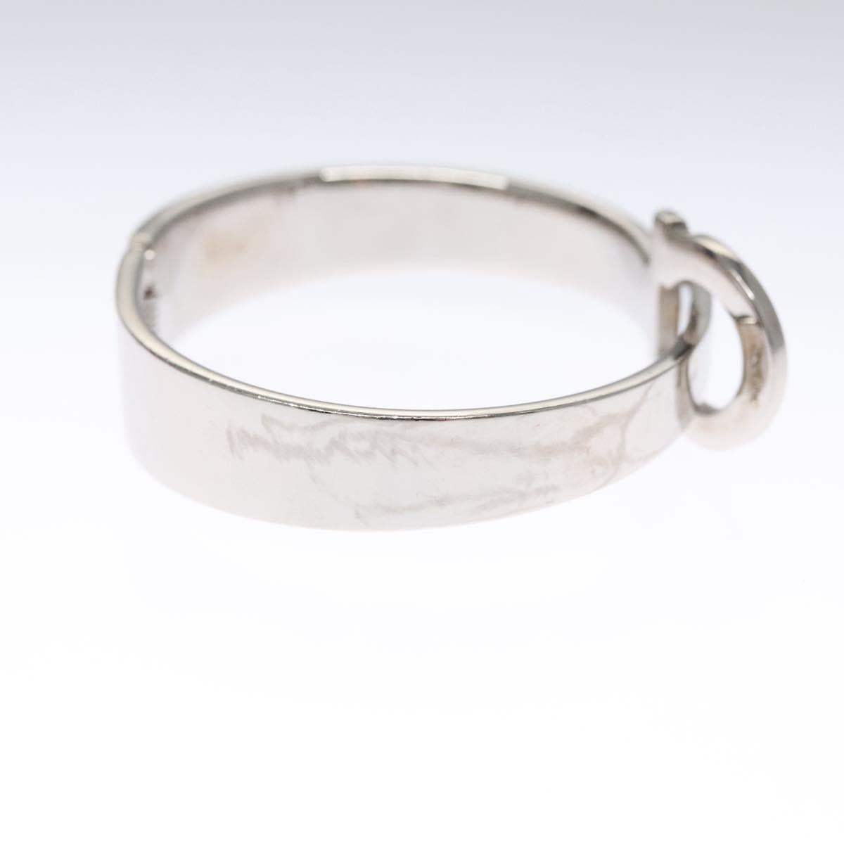 Salvatore Ferragamo Gancini Bracelet Metal Silver Auth am7986