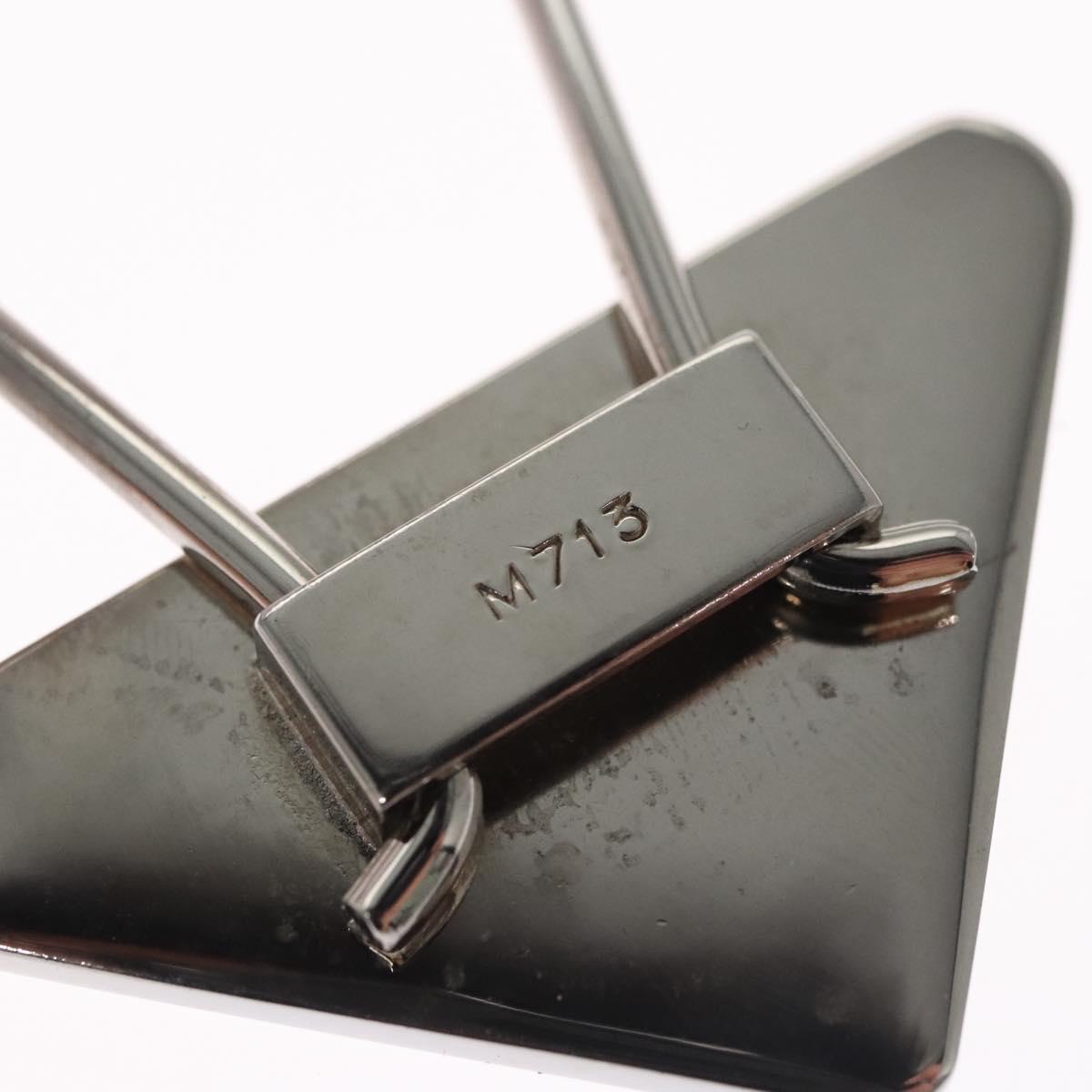 PRADA Key Ring metal Black M713 Auth am7994
