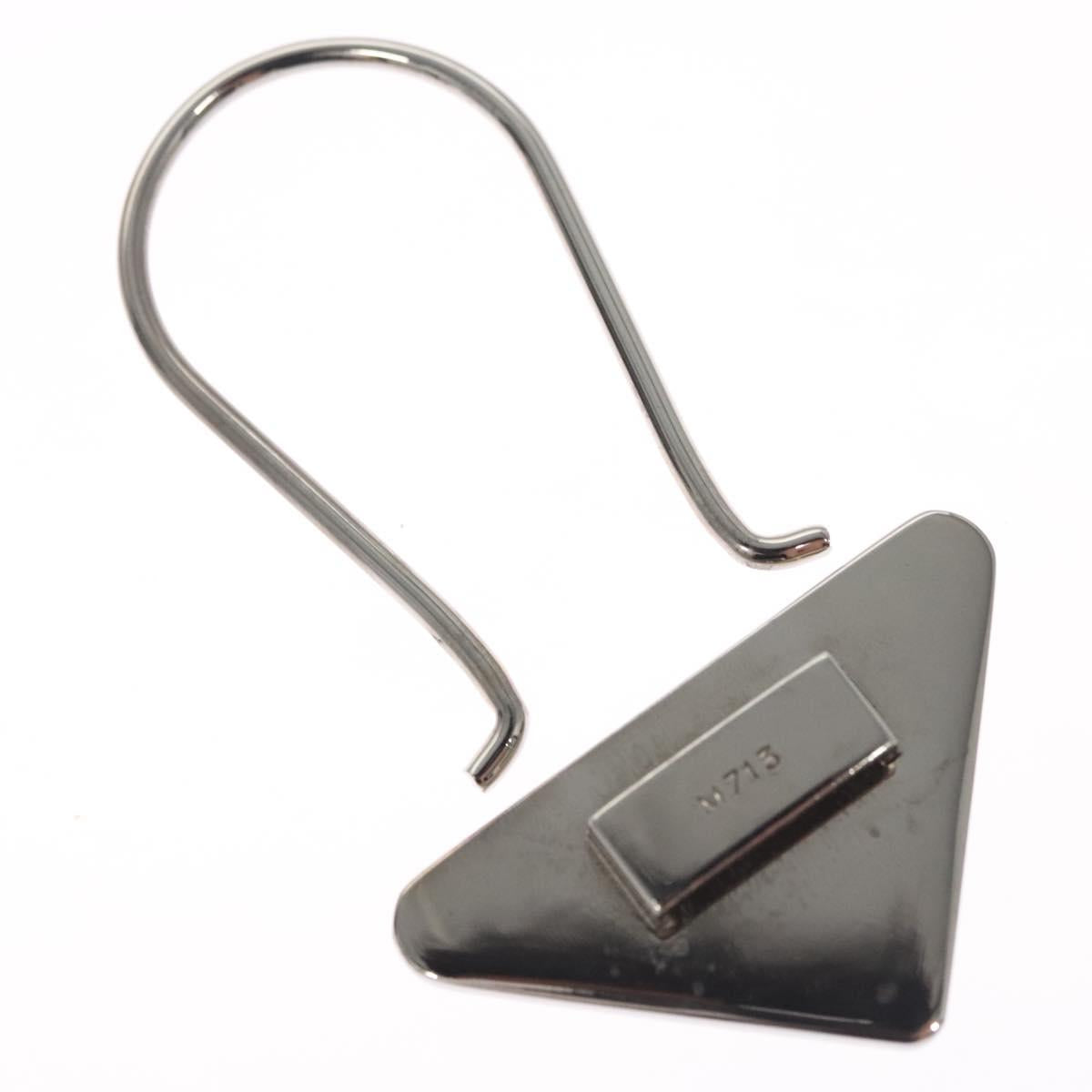 PRADA Key Ring metal Black M713 Auth am7994