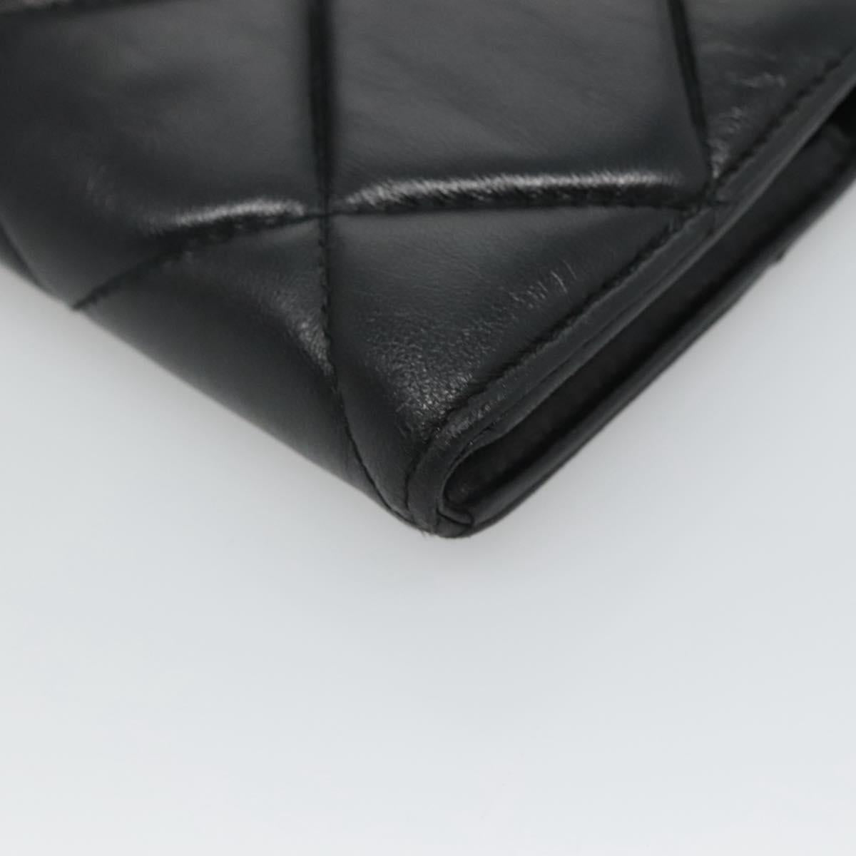 Salvatore Ferragamo Vala Long Wallet Leather Gold Black Auth am8004