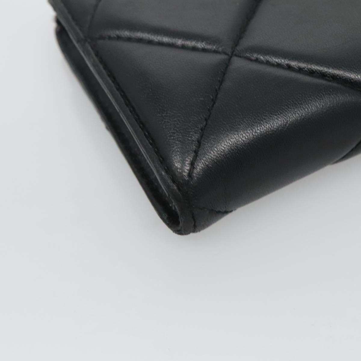 Salvatore Ferragamo Vala Long Wallet Leather Gold Black Auth am8004