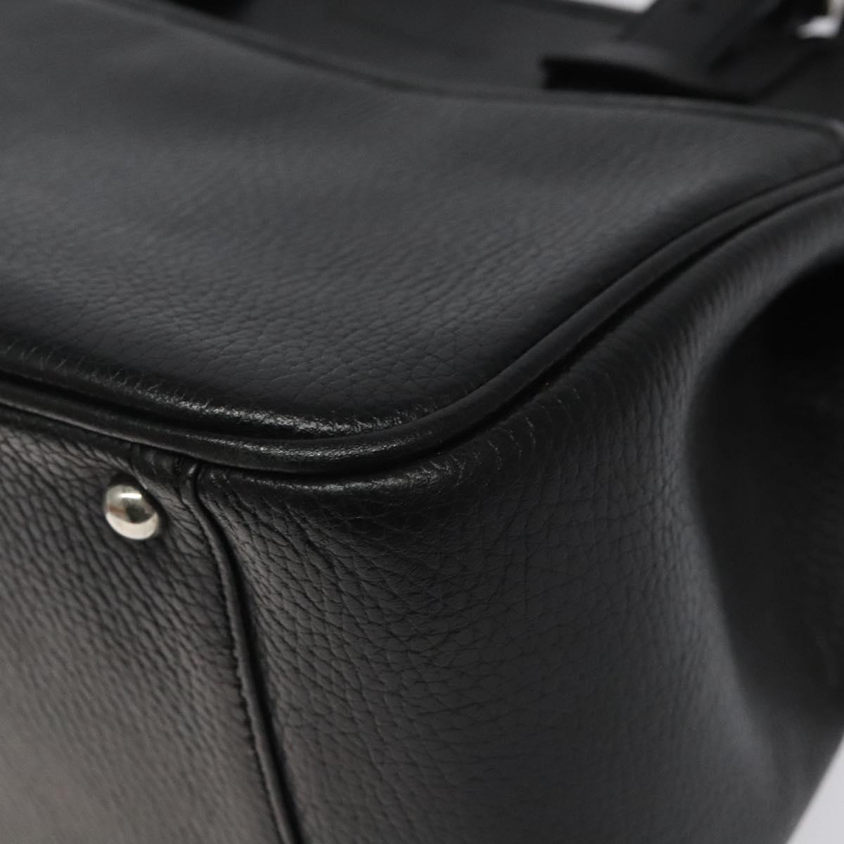 BURBERRY Hand Bag Leather Black Auth am8014