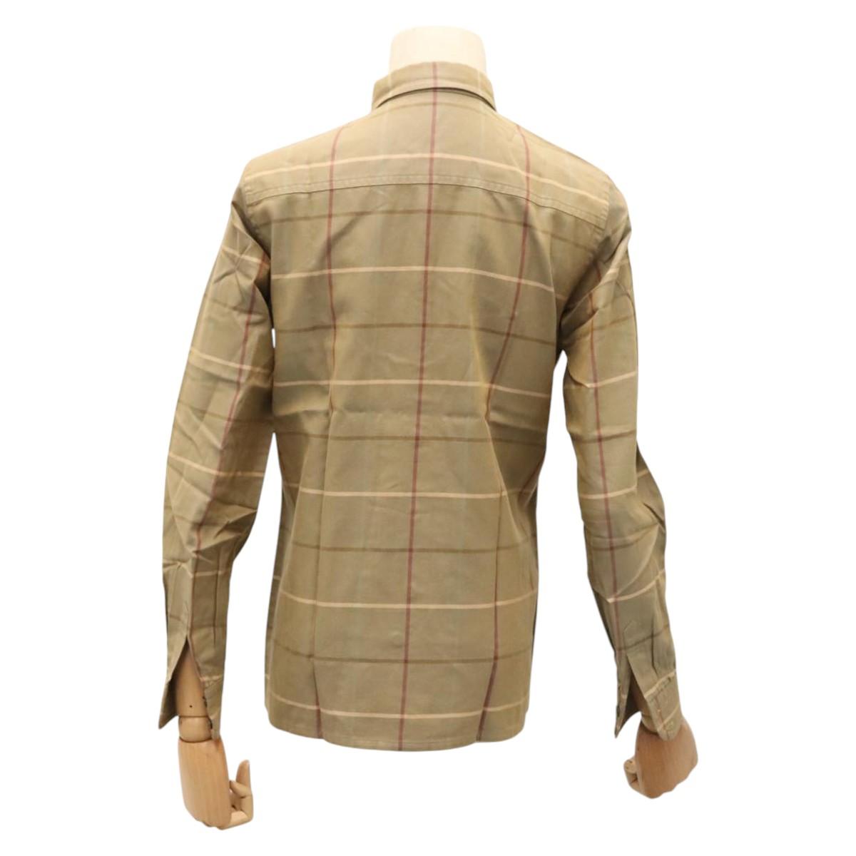 Burberrys Nova Check Shirt Cotton Beige Auth am8015