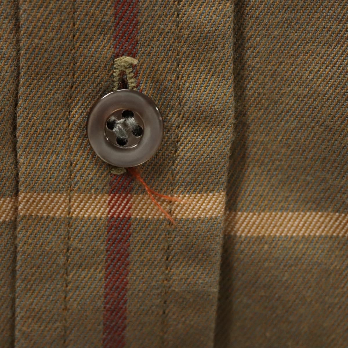 Burberrys Nova Check Shirt Cotton Beige Auth am8015