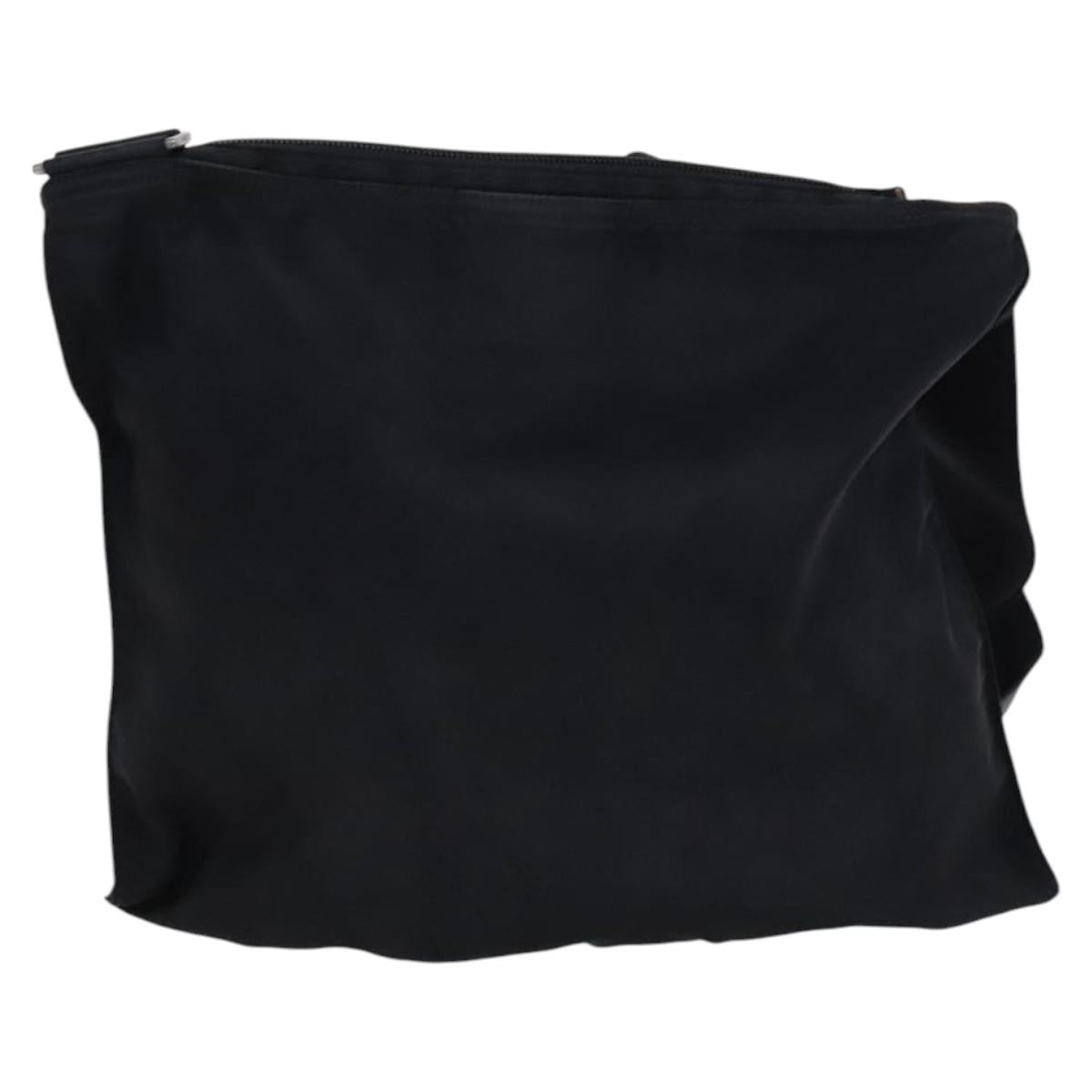 PRADA Shoulder Bag Nylon Black Silver Auth am8025