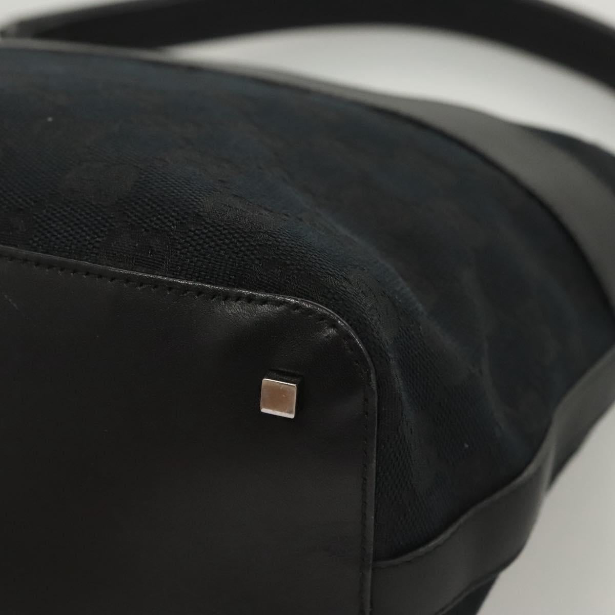 GUCCI GG Canvas Shoulder Bag Black 001 4299 Auth am8054