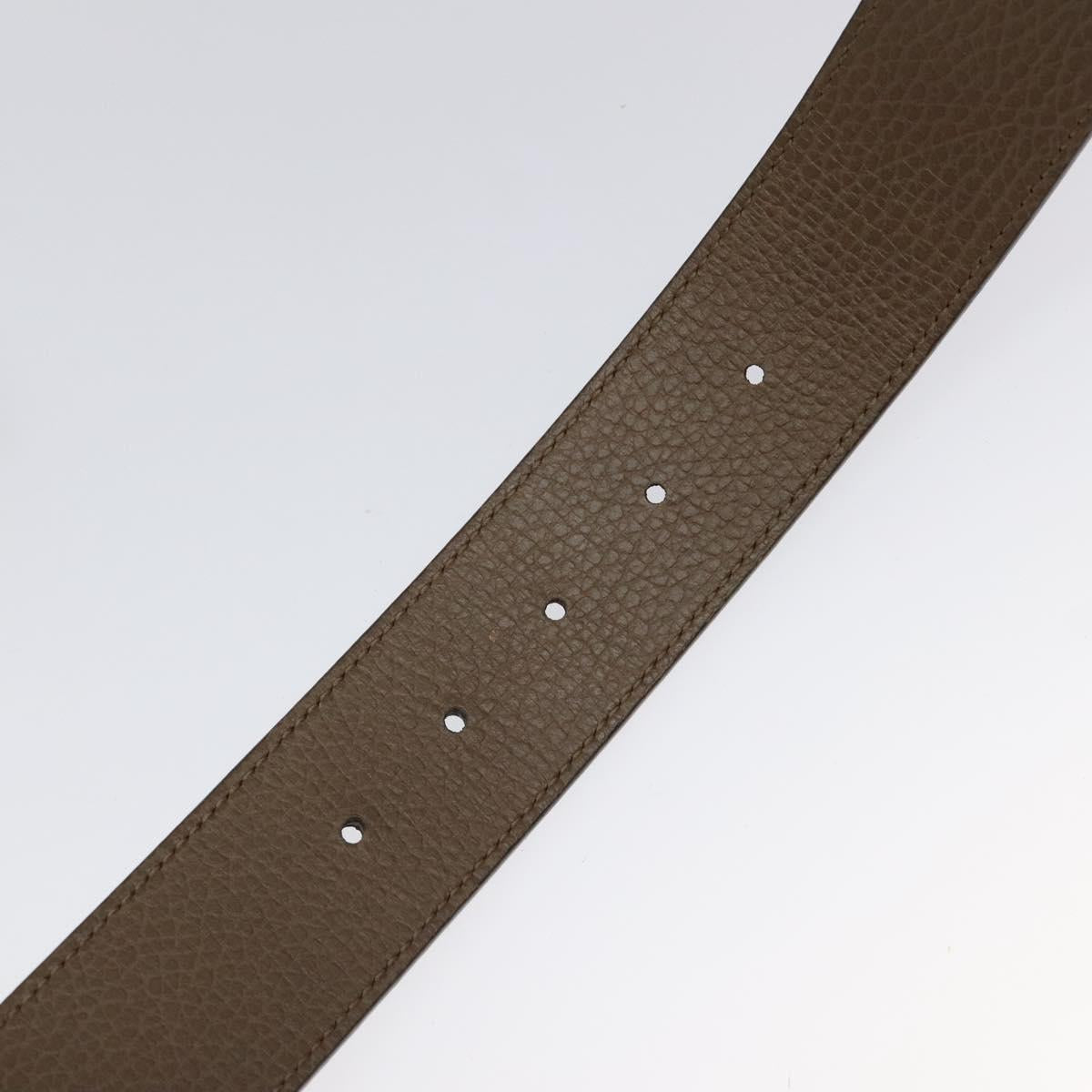 GUCCI Belt Leather Outlet 37.4"" Black Silver 449715 Auth am8061