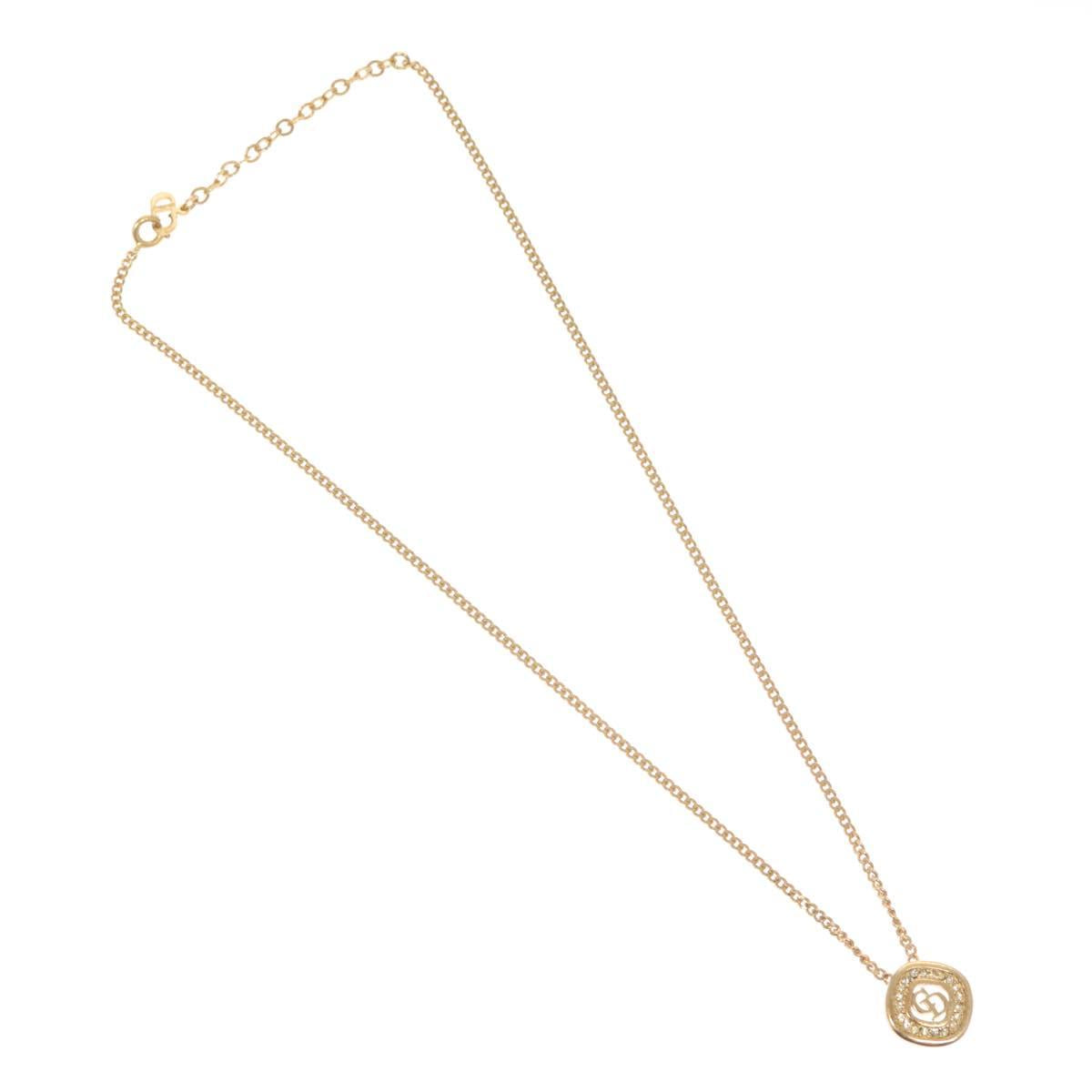Christian Dior Necklace metal Gold Auth am8078