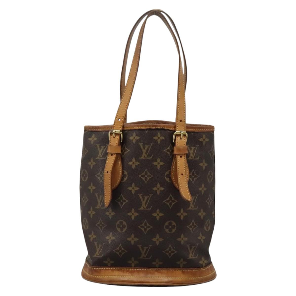 LOUIS VUITTON Monogram Bucket PM Shoulder Bag M42238 LV Auth am8090