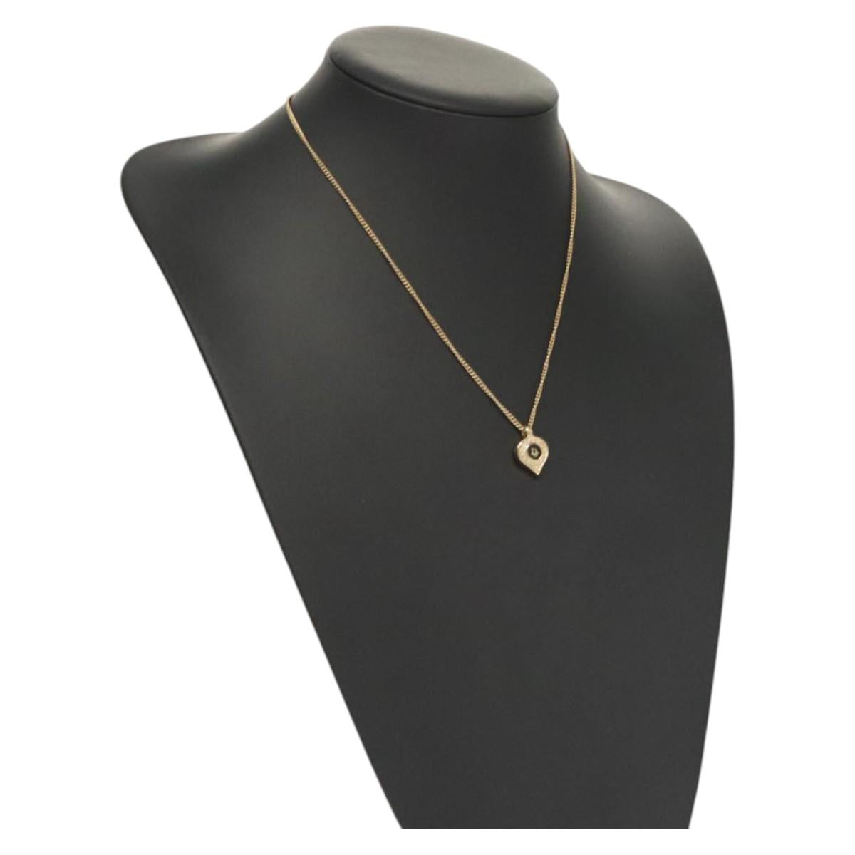 Christian Dior Necklace metal Gold Auth am8123