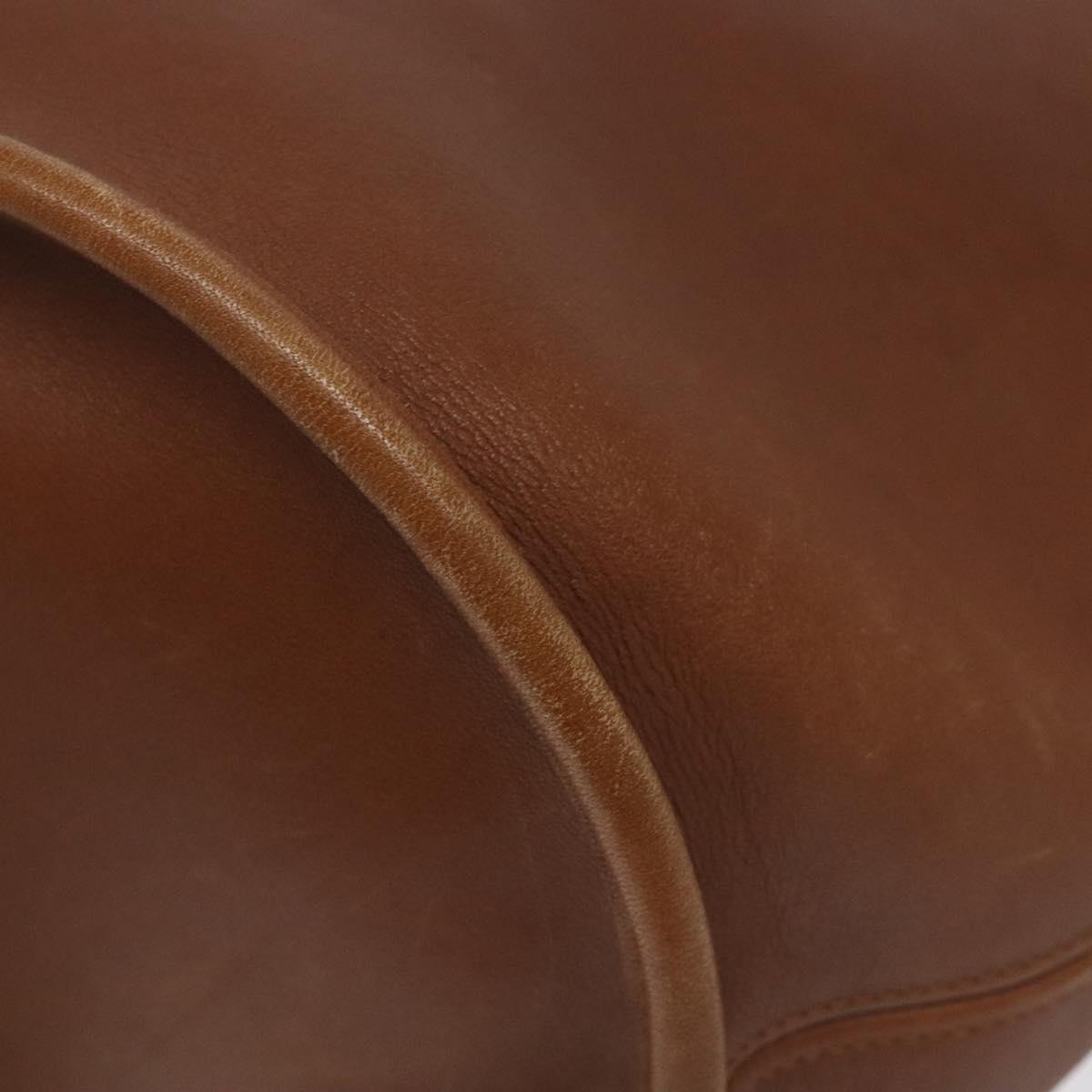 Coach Shoulder Bag Leather Brown Auth am8136