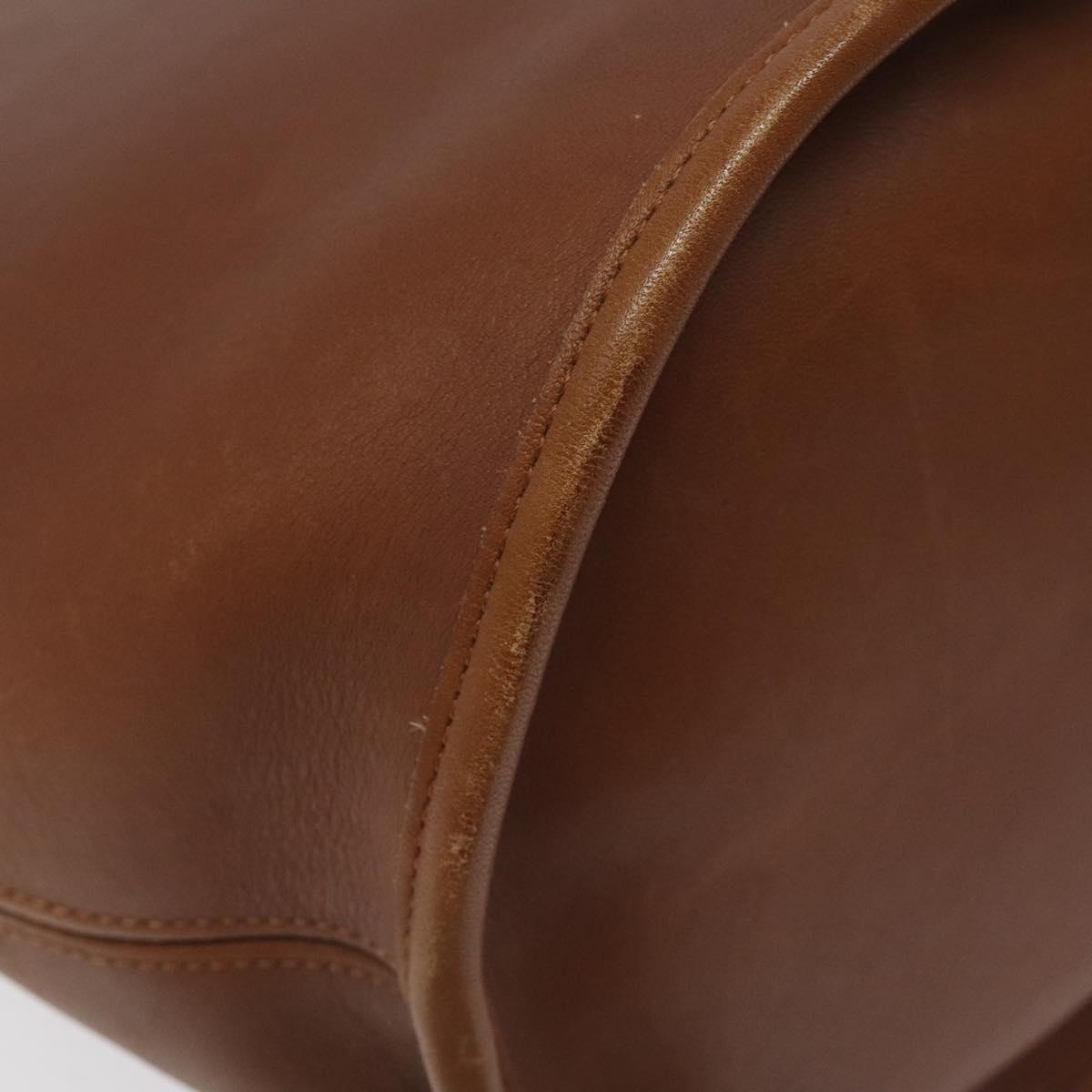 Coach Shoulder Bag Leather Brown Auth am8136