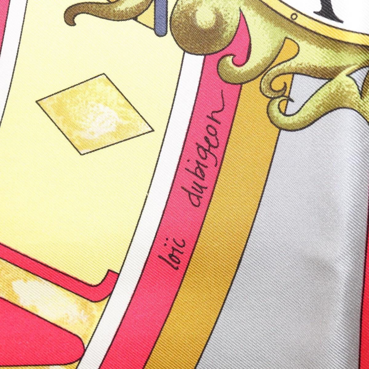 HERMES Carre 90 ""Parmi les fleurs je compte les heures"" Black Auth am8152