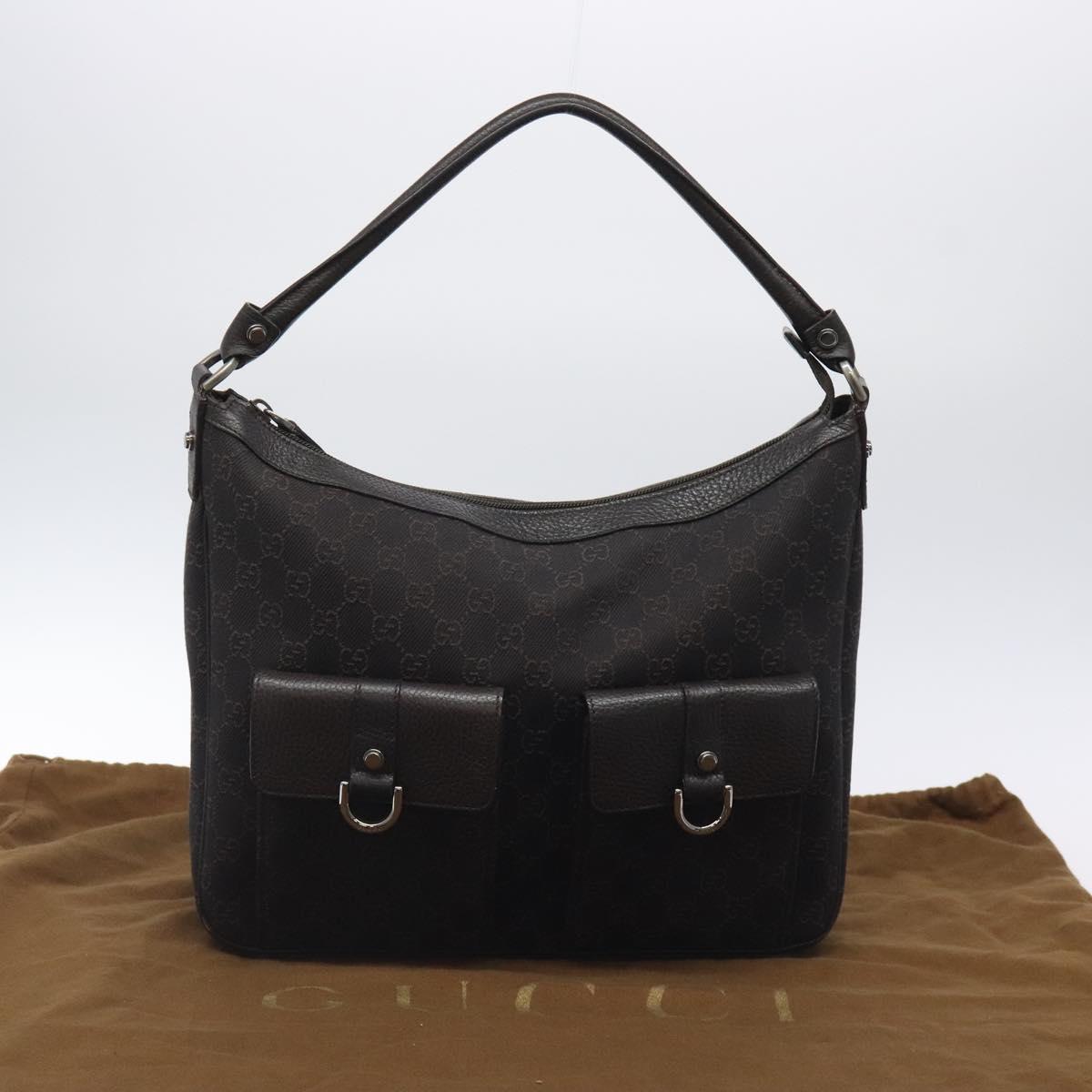 GUCCI GG Canvas Abbey Shoulder Bag Outlet Brown 293581 Auth am8158