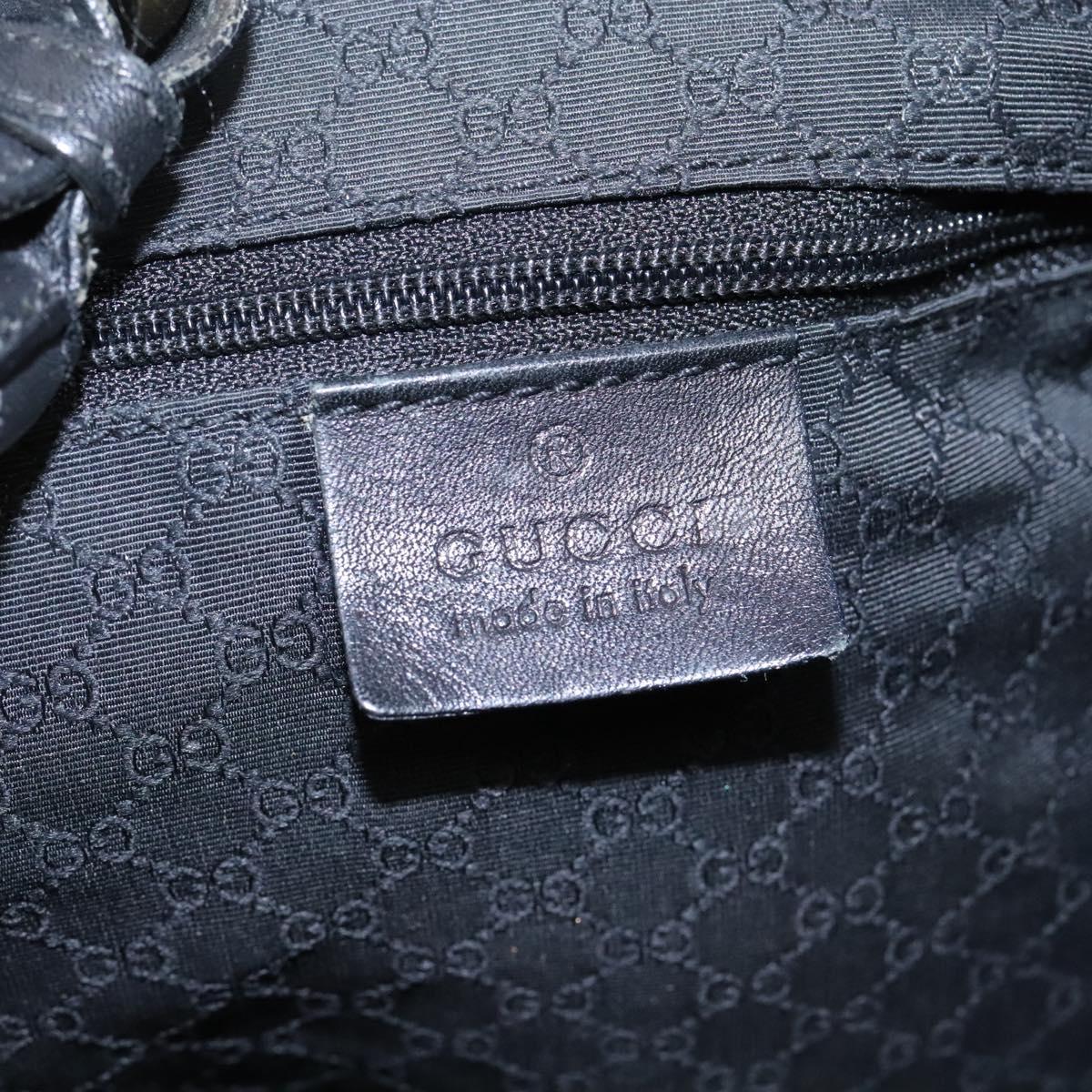 GUCCI Web Sherry Line Shoulder Bag Denim Black Red Green 73884 Auth am8160