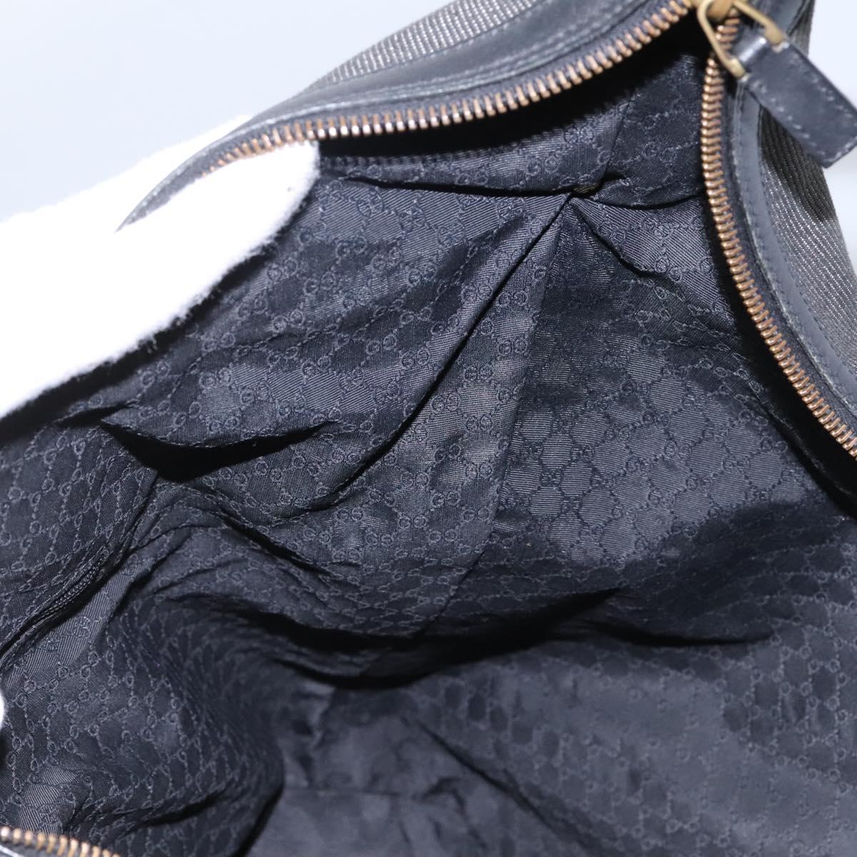 GUCCI Web Sherry Line Shoulder Bag Denim Black Red Green 73884 Auth am8160