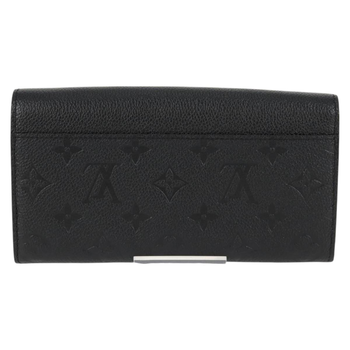 LOUIS VUITTON Empreinte Portefeiulle Sarah Wallet Black M82257 LV Auth am8167SM
