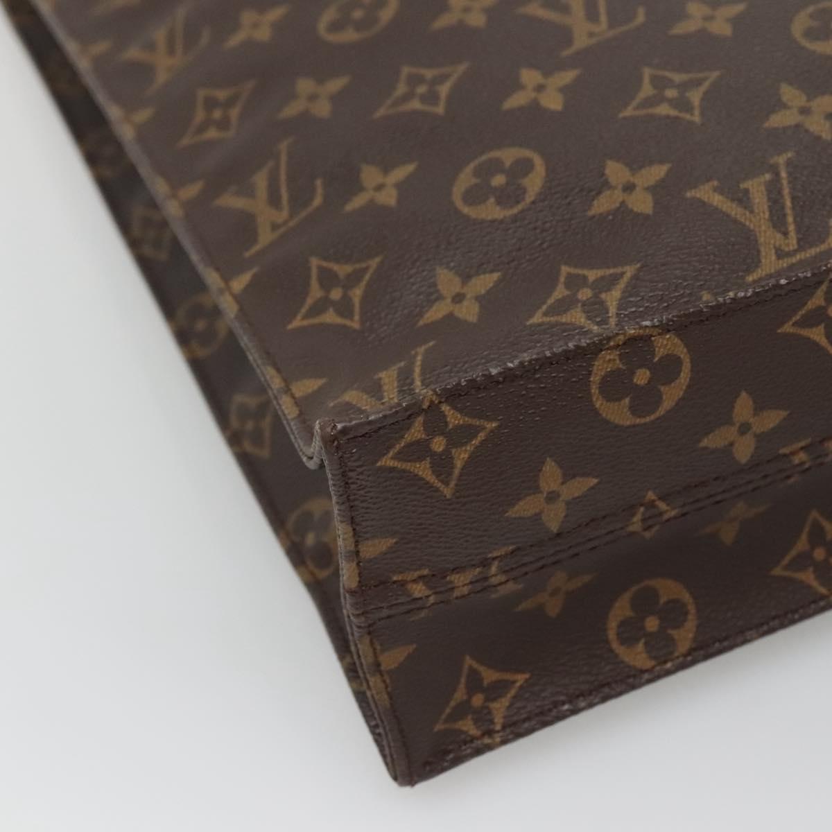LOUIS VUITTON Monogram Sac Plat Hand Bag M51140 LV Auth am8175