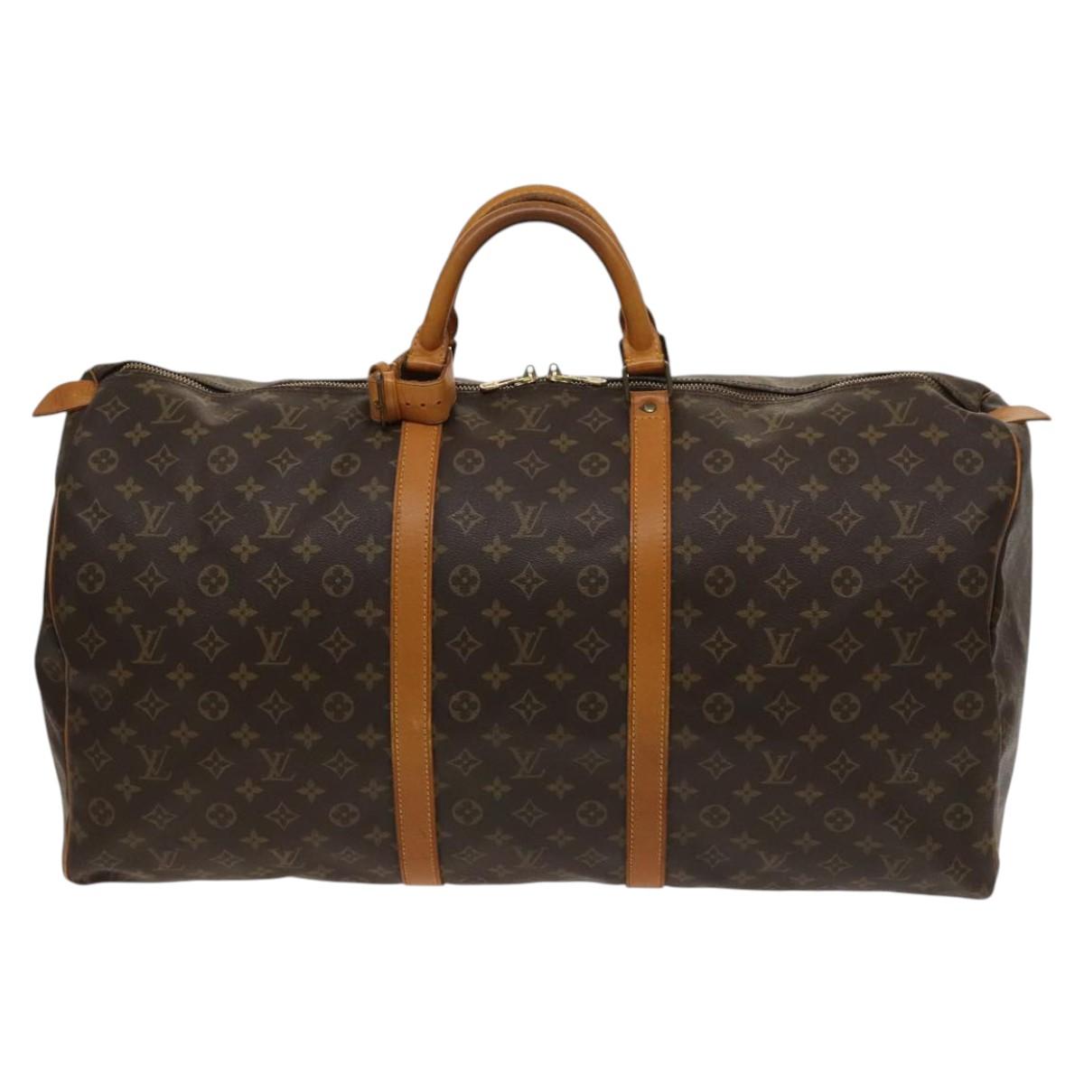 LOUIS VUITTON Monogram Keepall 60 Boston Bag M41422 LV Auth am8178