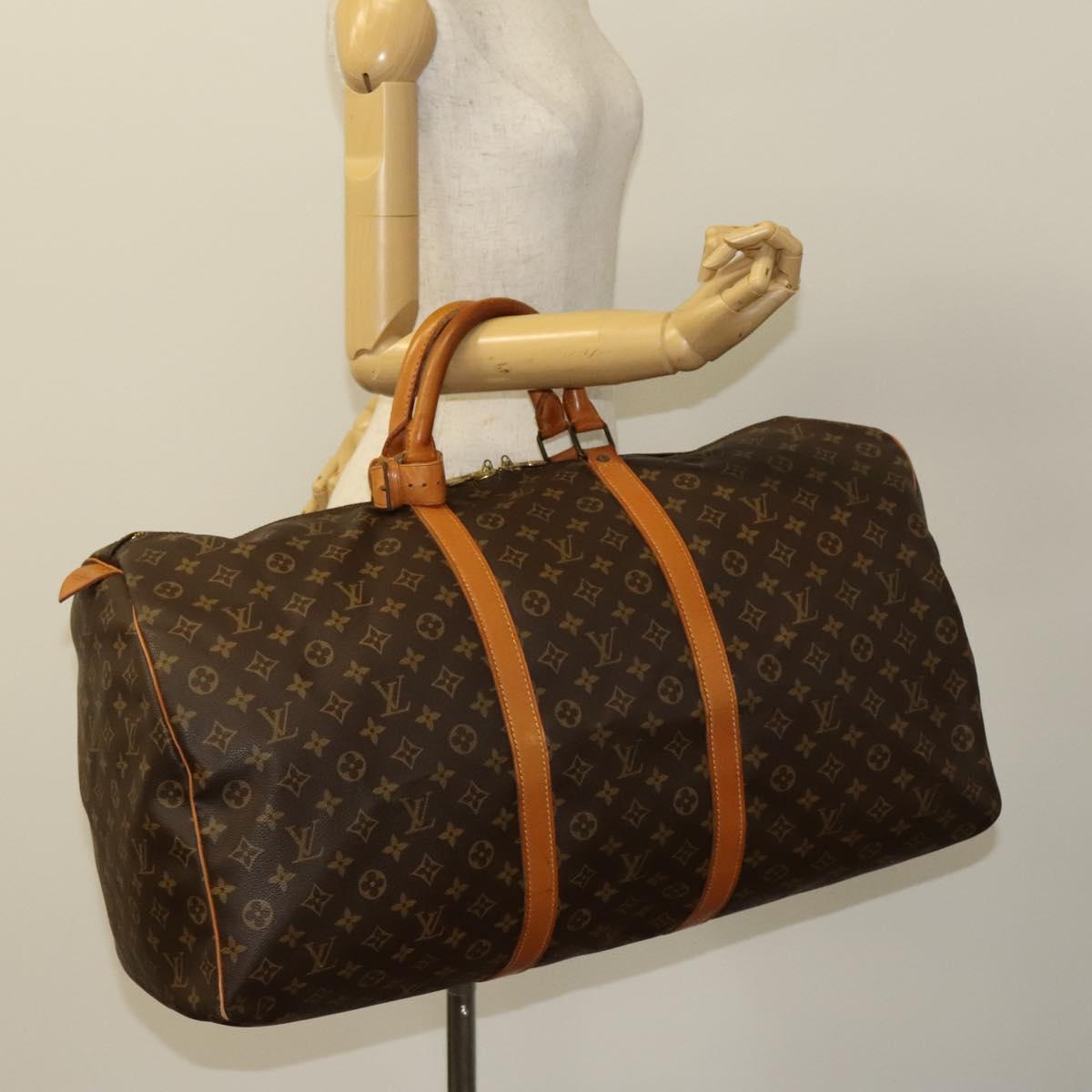 LOUIS VUITTON Monogram Keepall 60 Boston Bag M41422 LV Auth am8178