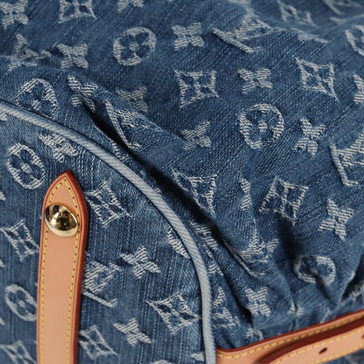 LOUIS VUITTON Monogram Denim XL Shoulder Bag Blue M95515 LV Auth am8184SM