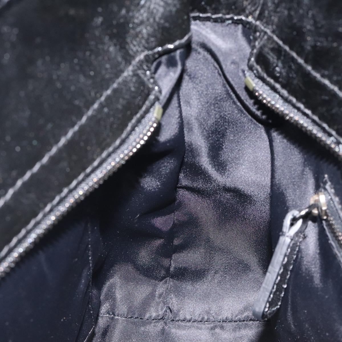 BURBERRY Nova Check Tote Bag Nylon Black Auth am8192