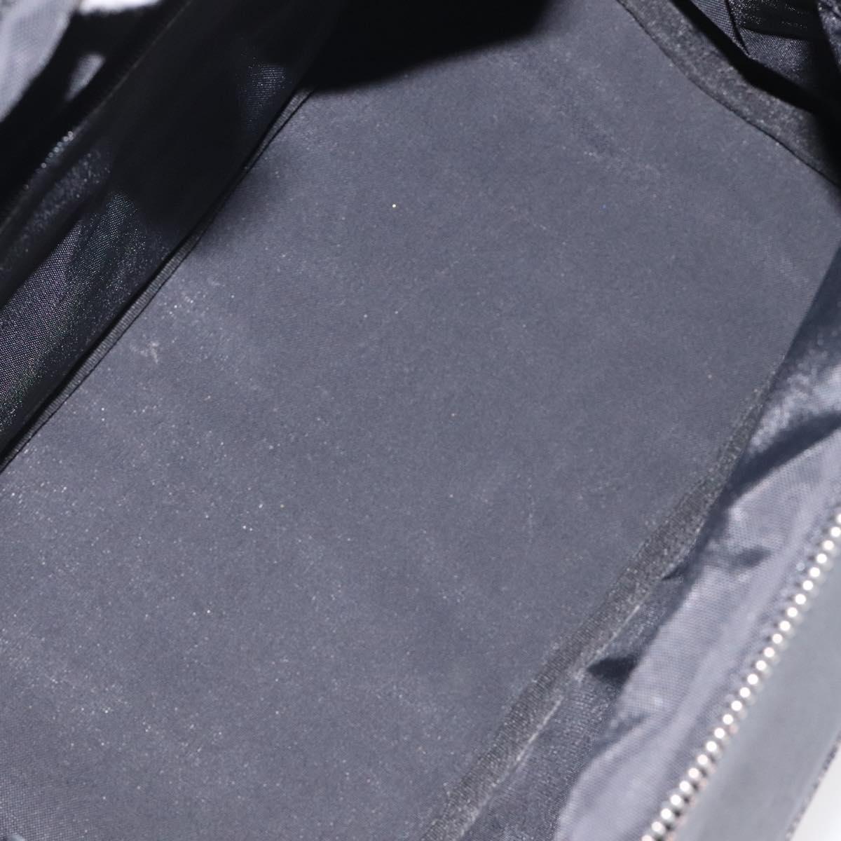 Burberrys Blue Label Hand Bag Nylon Brown Silver Auth am8193