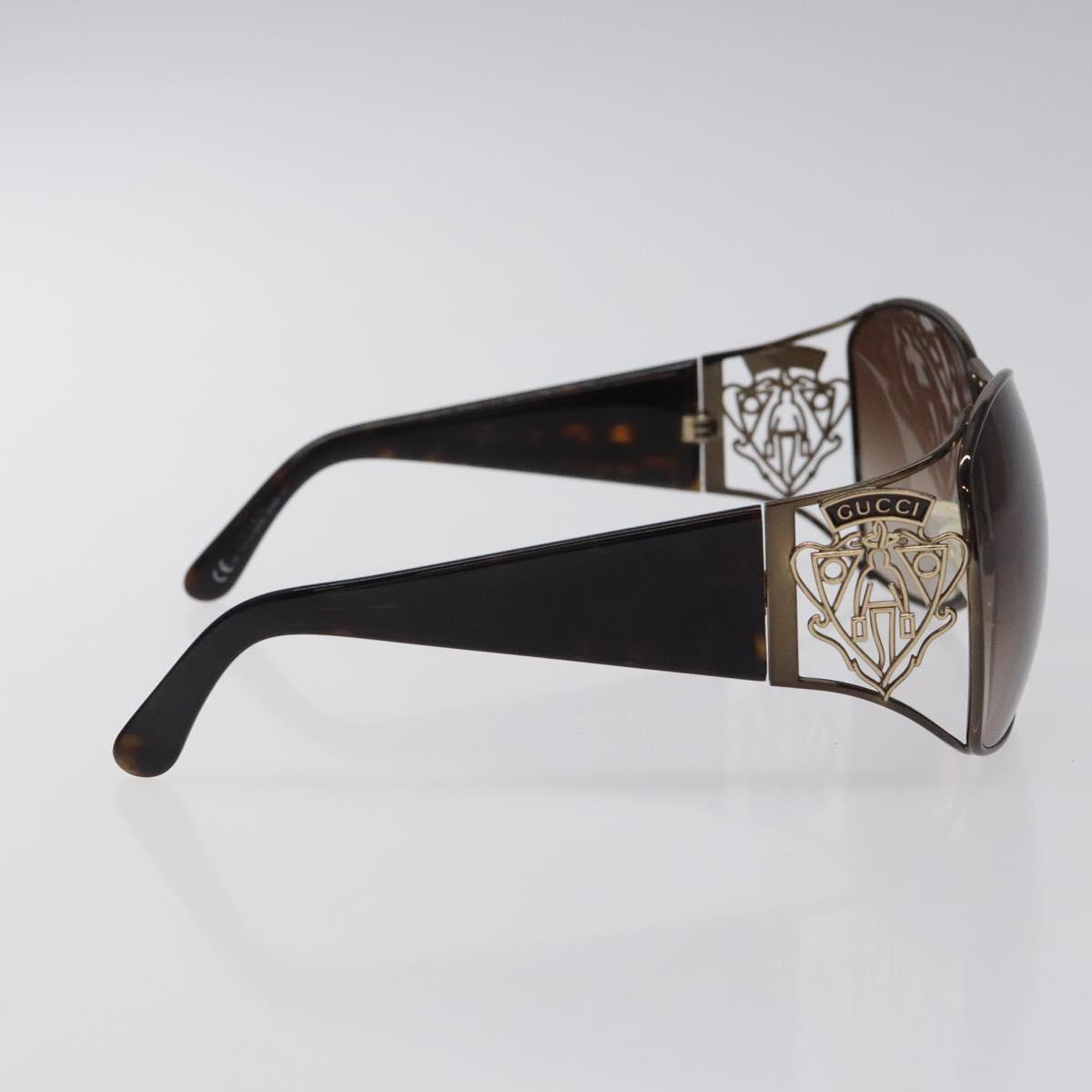 GUCCI Sunglasses plastic Brown Auth am8201
